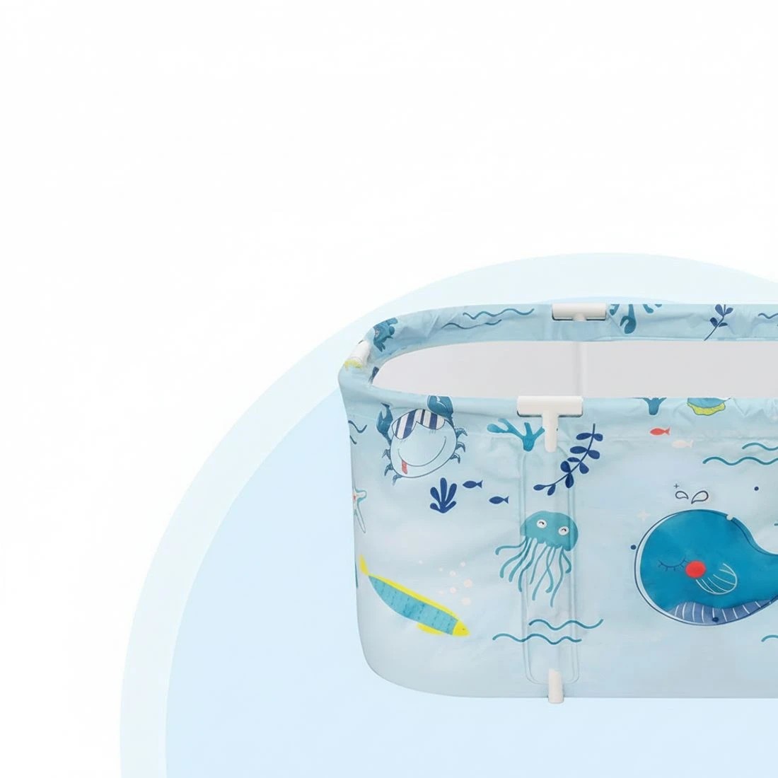 4 Weisshorn Foldable Bathtub PVC Spa Bucket Inflatable Cushion 114x62cm - Blue, 4 of 5