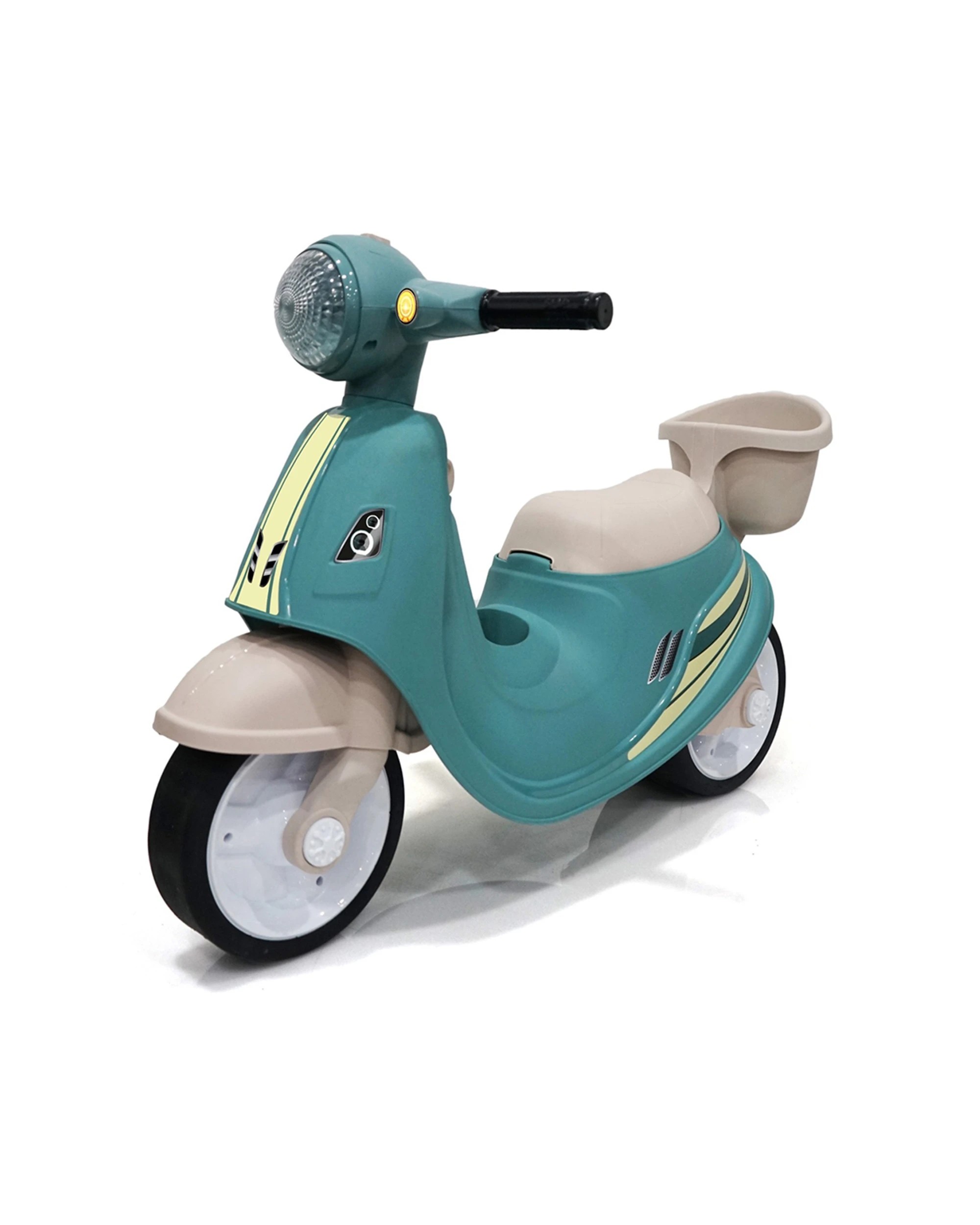 1 VOLTA Foot To Floor Balance Medium Size Push Scooter Music And Light 3 Years
 - green, 1 of 4