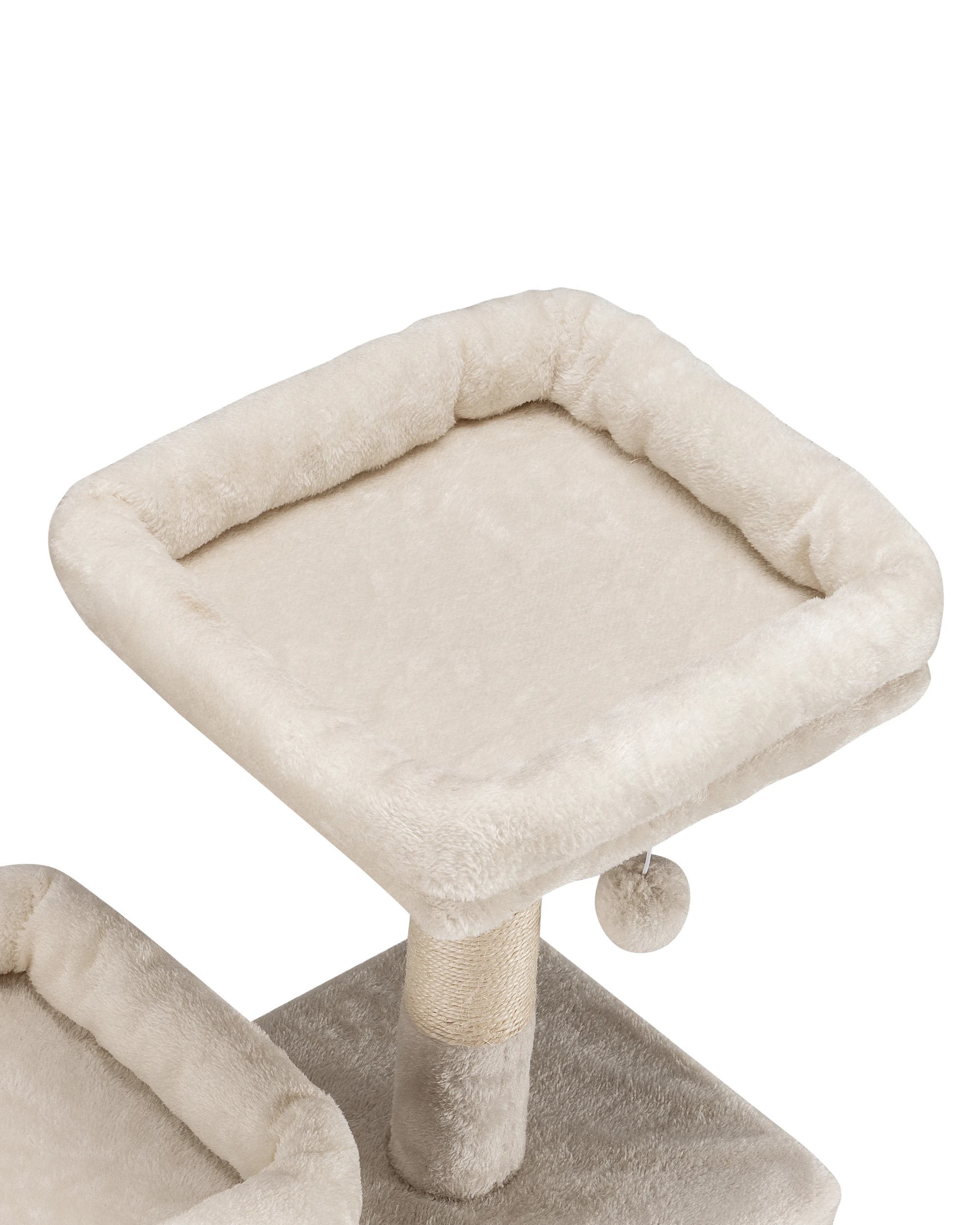 4 Petzly Cat Tree Tower Scratching Post Scratcher Condo House Bed 164cm Beige, 4 of 10