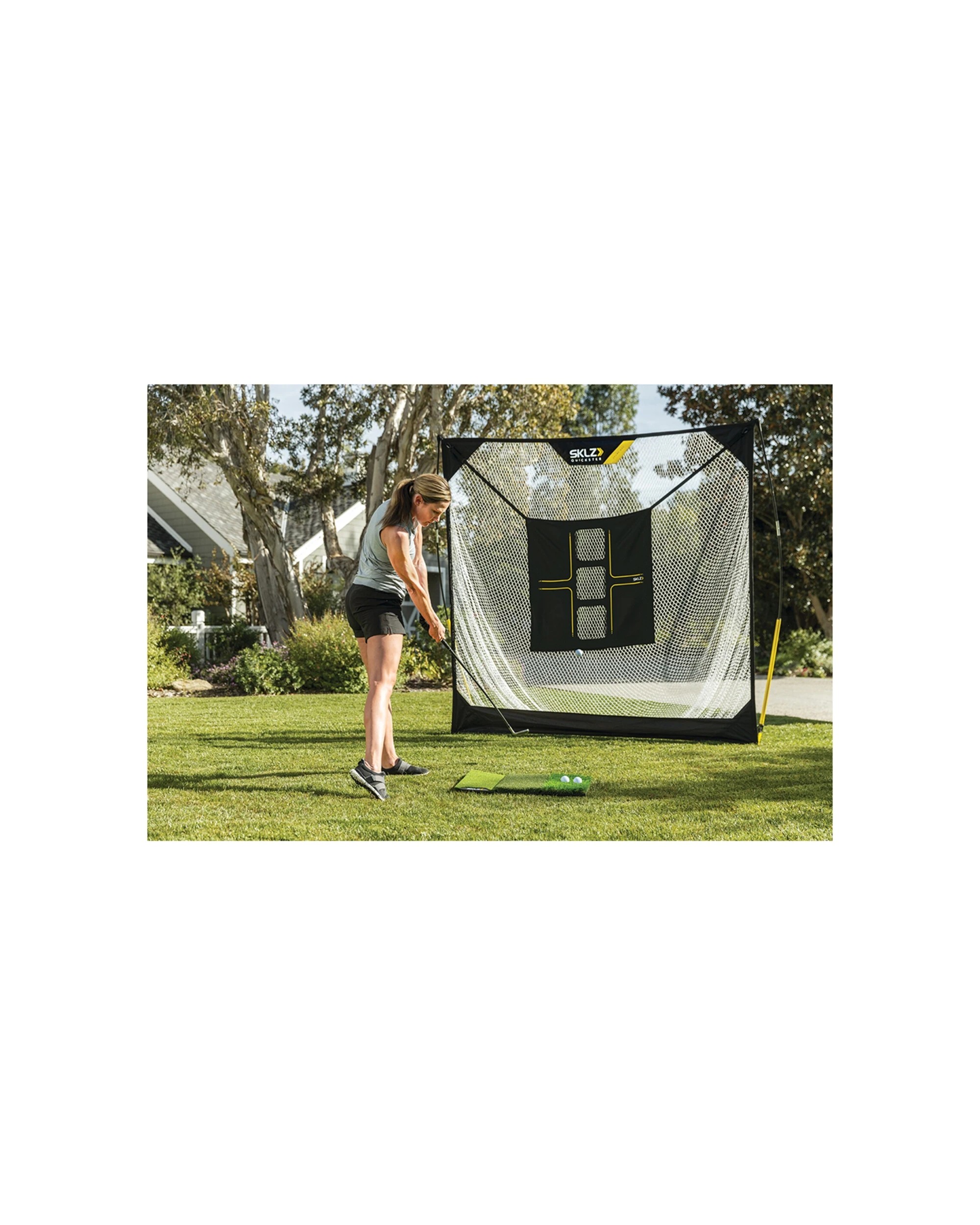 6 Sklz 76 Inch Universal Golf Target For Golf Nets Adjustable Straps Three Pockets. - Black, 6 of 7