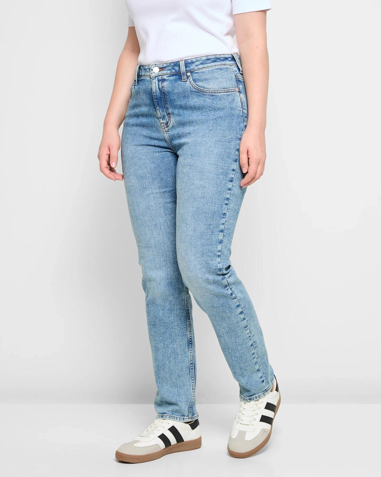 3 Target High Rise Full Length Straight Cut Denim Jeans - Alexa VINTAGE FADE, 3 of 5