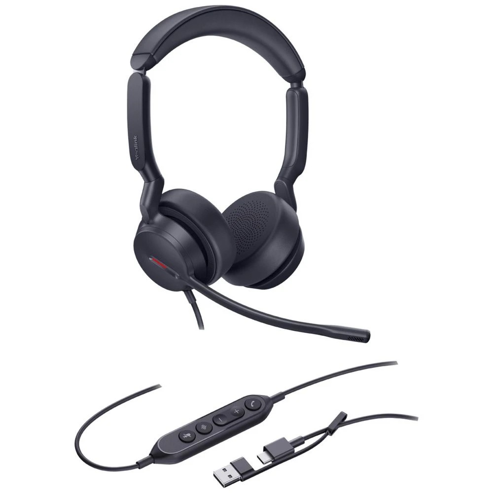1 Yealink UH44 Dual Wired Headset Black, 1 of 3