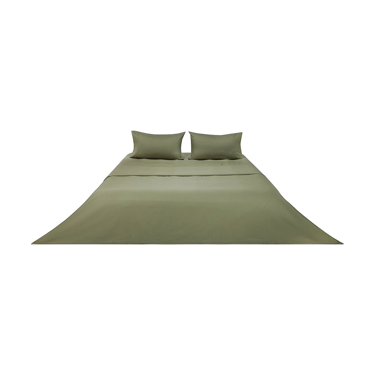 6 500 Thread Count Australian Grown Cotton Sheet Set - Double Bed, Forest, 6 of 7