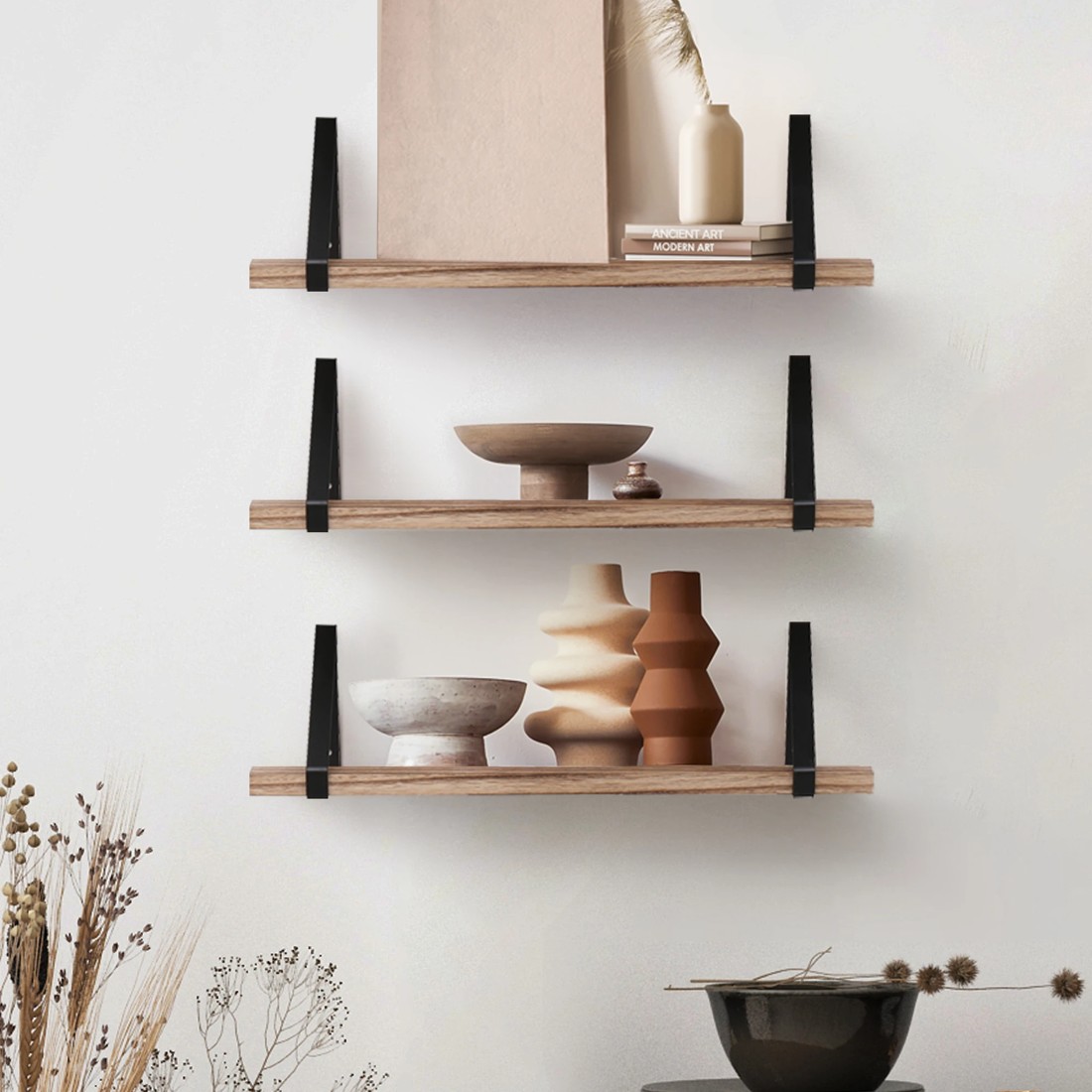 7 Levede Floating Shelf DIY Hanging Shelves Wall Mounted Storage Display 43x12cm, 7 of 7