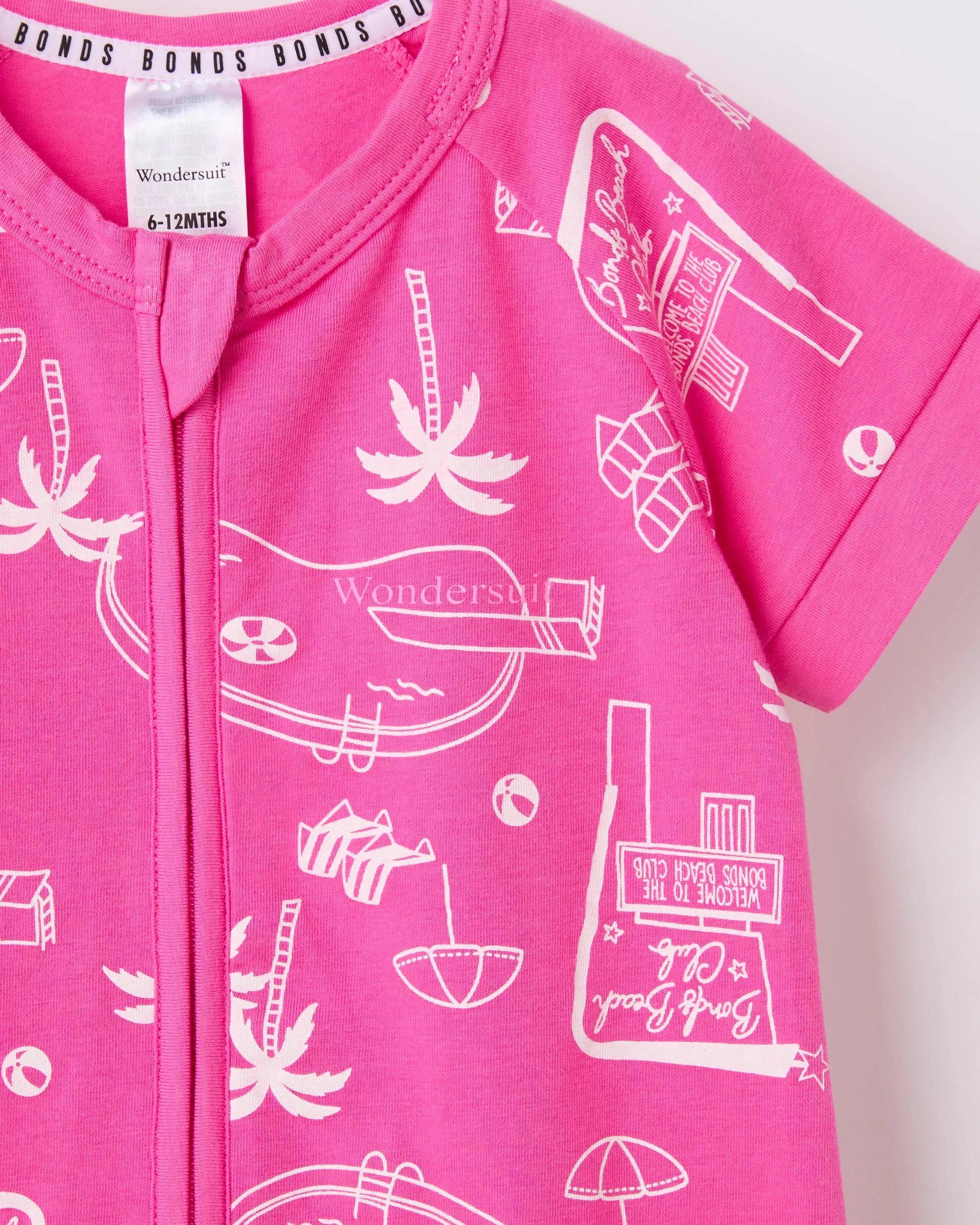 4 Target Bonds Baby Zippy Romper BEACH CLUB FUSCHIA, 4 of 5