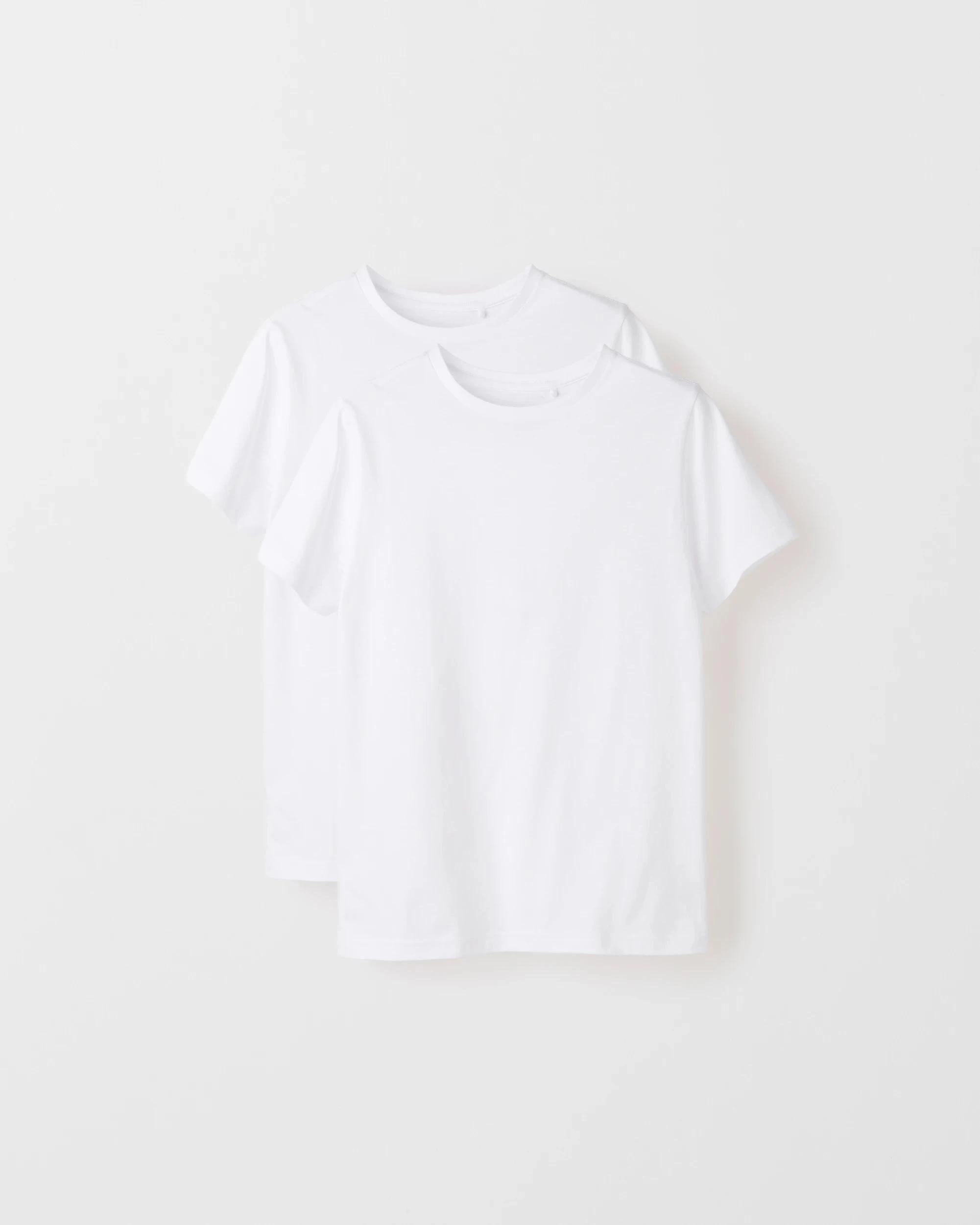 1 Target Kids Australian Cotton 2 Pack School T-Shirt WHITE, 1 of 3