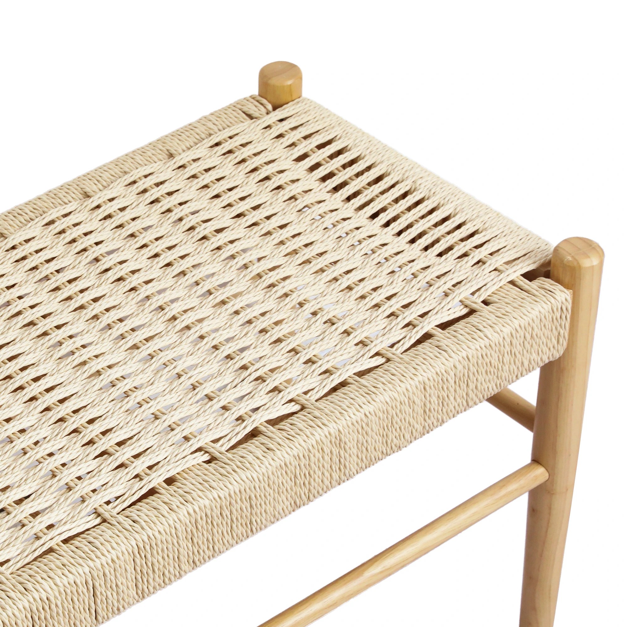 4 Levede Levede Wicker Bench Dining Chair Natural, 4 of 6