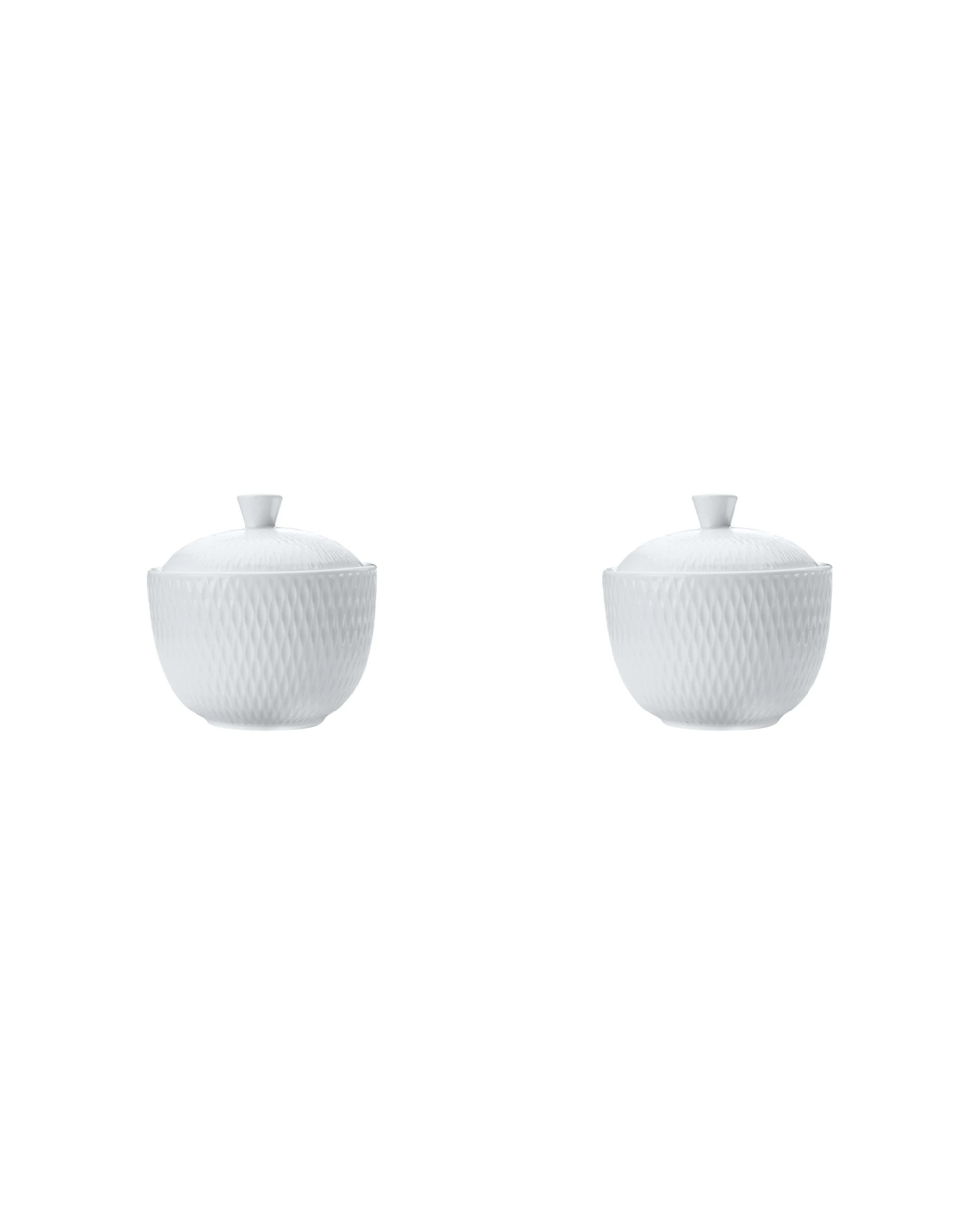 1 Maxwell & Williams 2PK White Basics Porcelain Sugar Bowl Container With Lid - White, 1 of 2