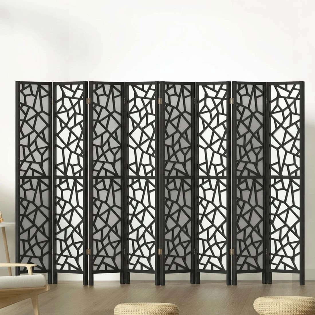 7 Artiss 8 Panel Room Divider Screen 325x170cm Clover - Black, 7 of 7