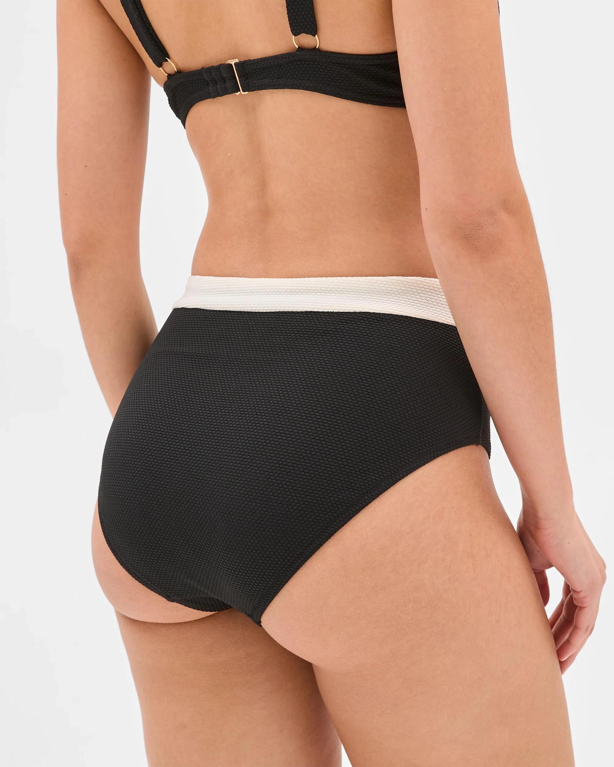 10 Target Resort High Waisted Honeycomb Bikini Bottoms - Shape Your Body BLACK / WHITE, 10 of 10
