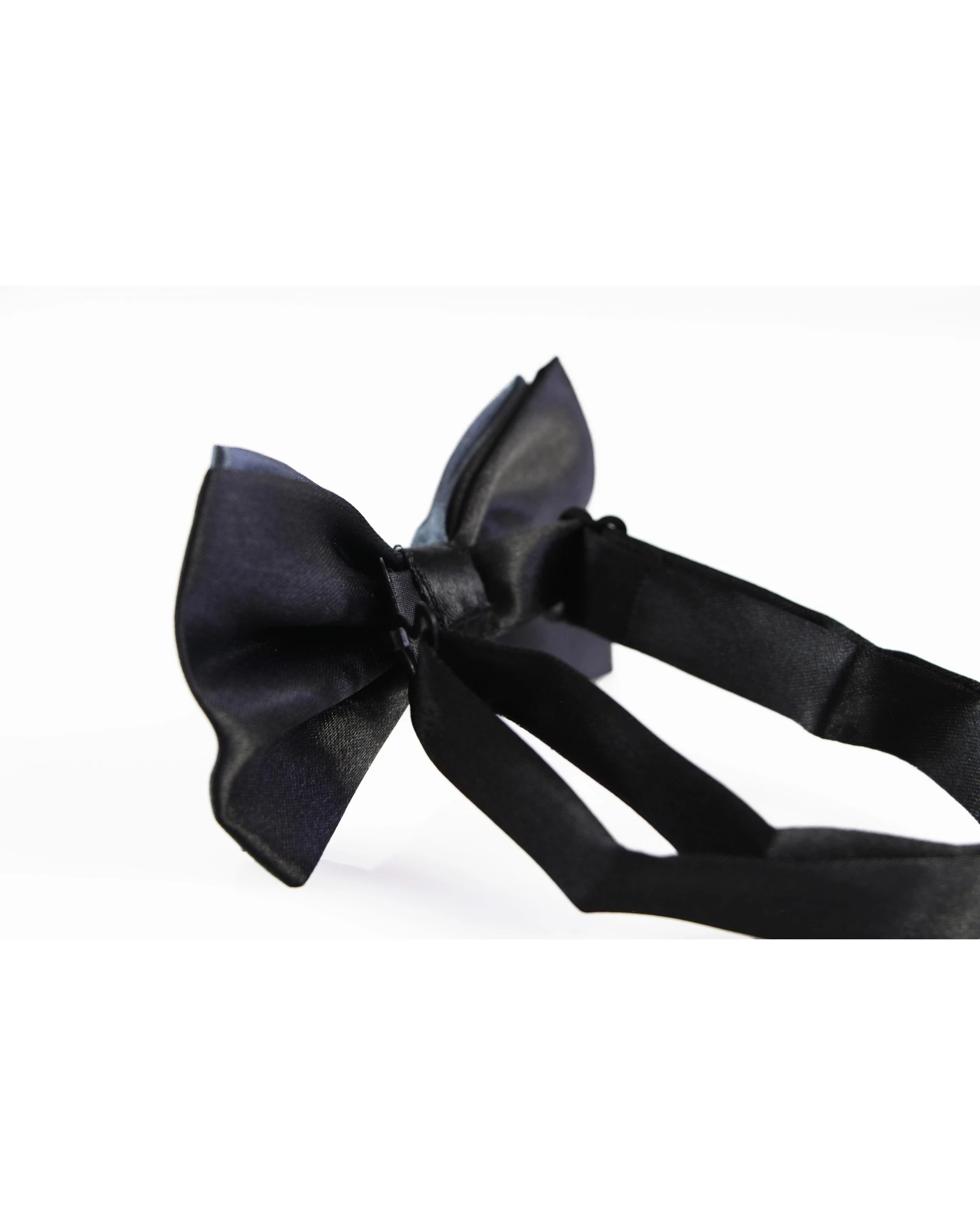 2 Zasel Mens Gunmetal Tow Tone Layered Bow Tie, 2 of 2