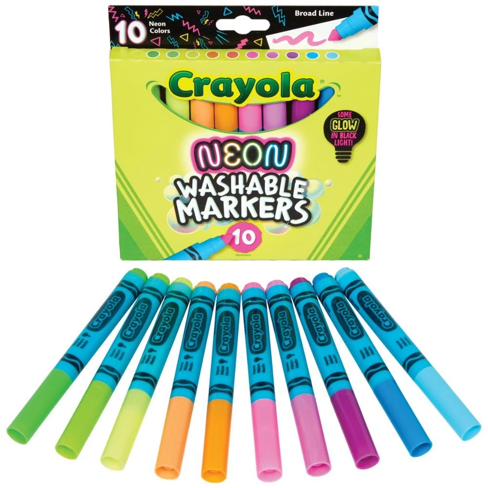 2 Crayola Neon Washable Markers 10 Pack, 2 of 3
