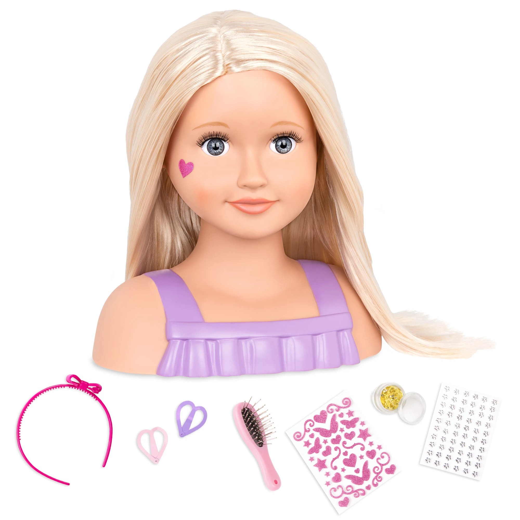 1 Our Generation Styling Head - Trista - Purple, 1 of 10