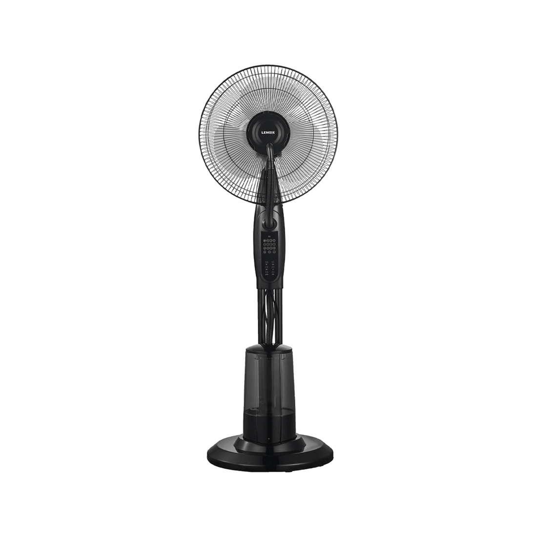 2 Lenoxx 40cm Home Standing Pedestal Air Cooling Fan W/misting Water Spray - Black, 2 of 5