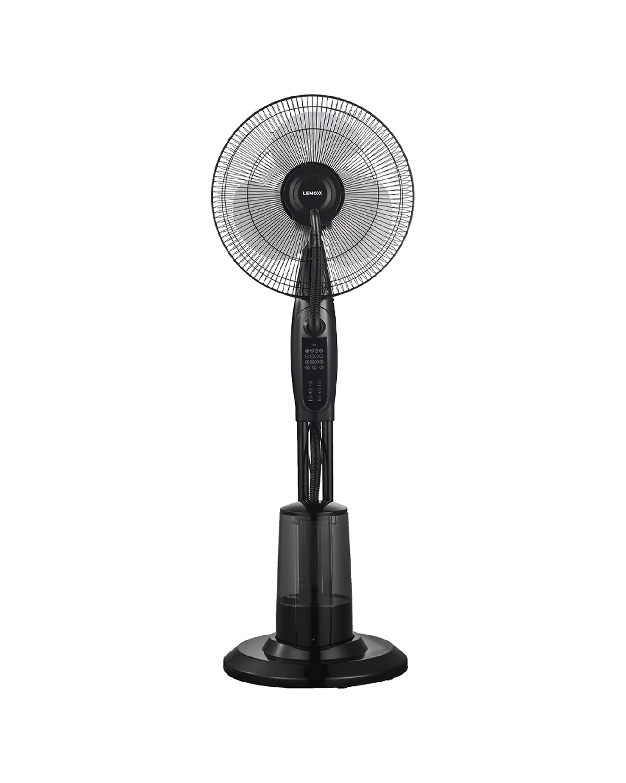 2 Lenoxx 40cm Home Standing Pedestal Air Cooling Fan W/misting Water Spray - Black, 2 of 5