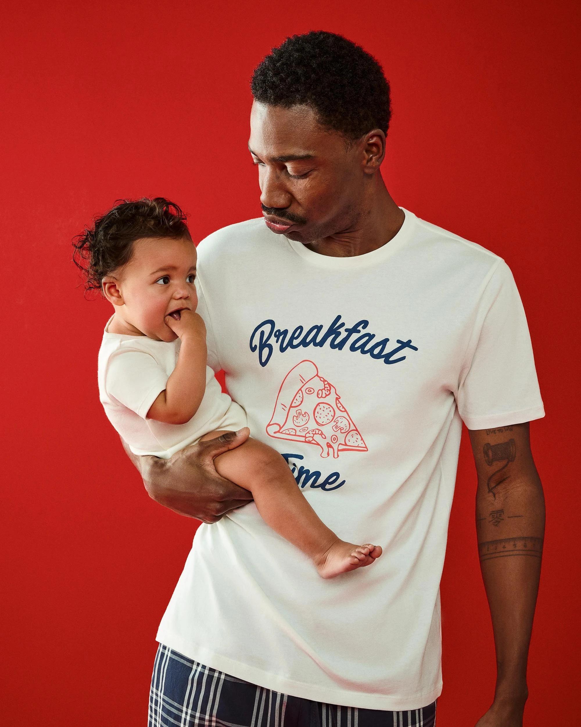 6 Target Mens Australian Cotton Jersey/Poplin Pyjama Set WHITE/NAVY CHECK, 6 of 6