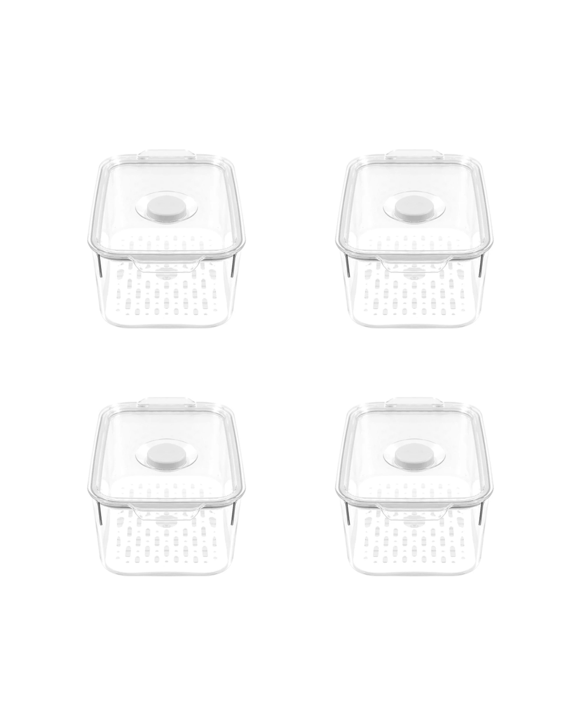 1 Boxsweden Crystal 2.4L Saver Fresh Storer Container Removable Tray Breathable - Clear, 1 of 6