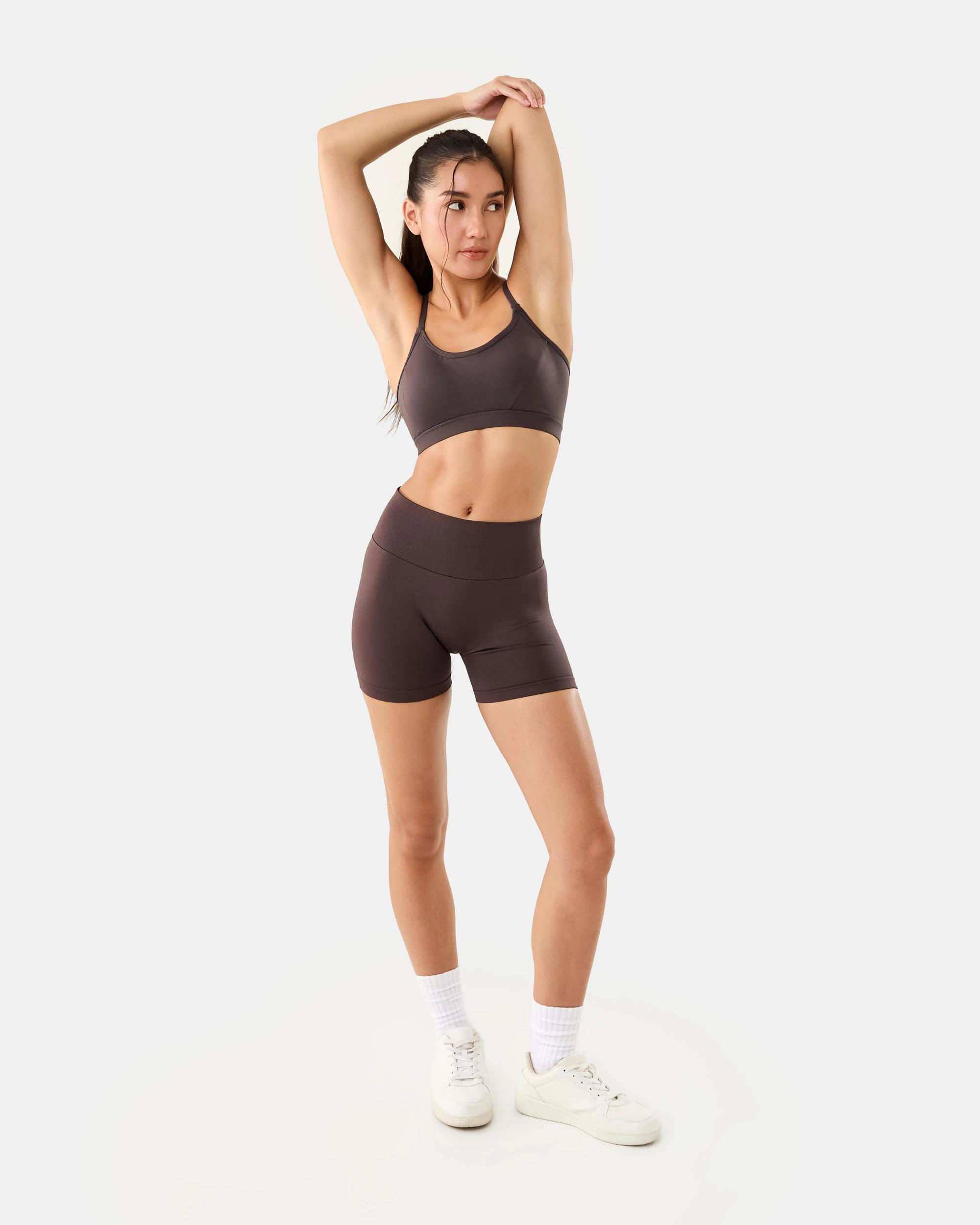 2 Active Womens Lift and Form Bike Shorts Espresso, 2 of 6