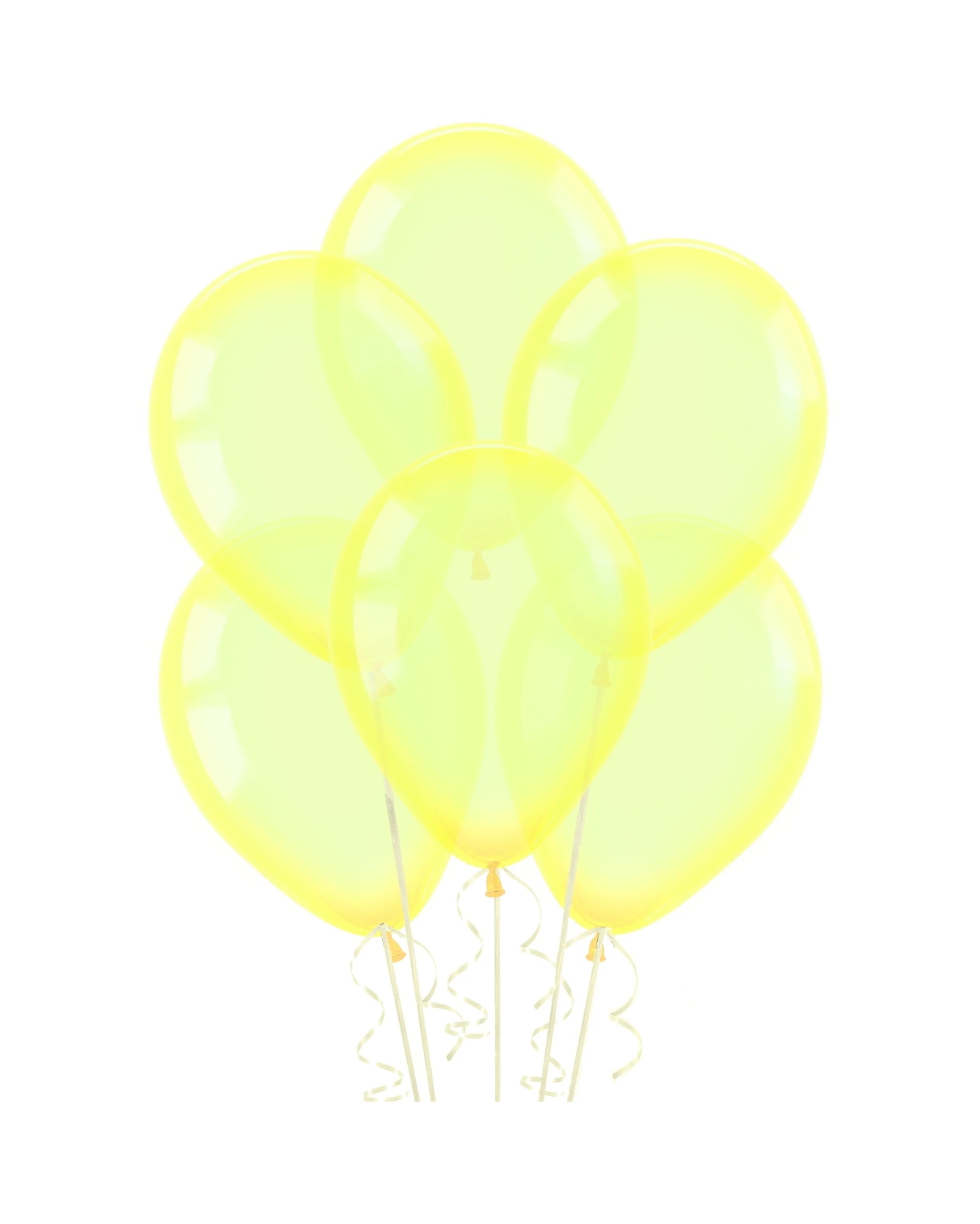 1 Artwrap Neon Crystal Balloons 30cm Pack of 10 - Yellow, 1 of 1