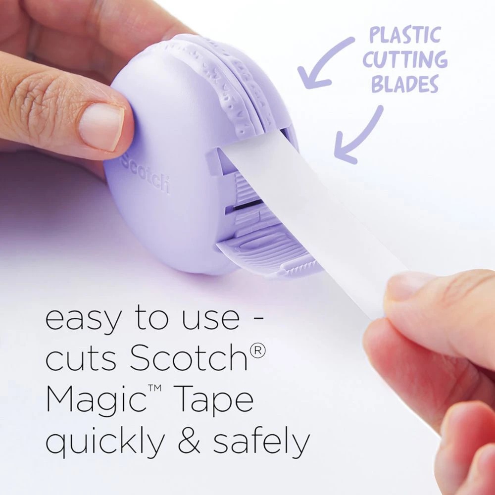 7 Scotch Magic 810 Tape Macaron Dispenser Purple 18mm x 10m, 7 of 7