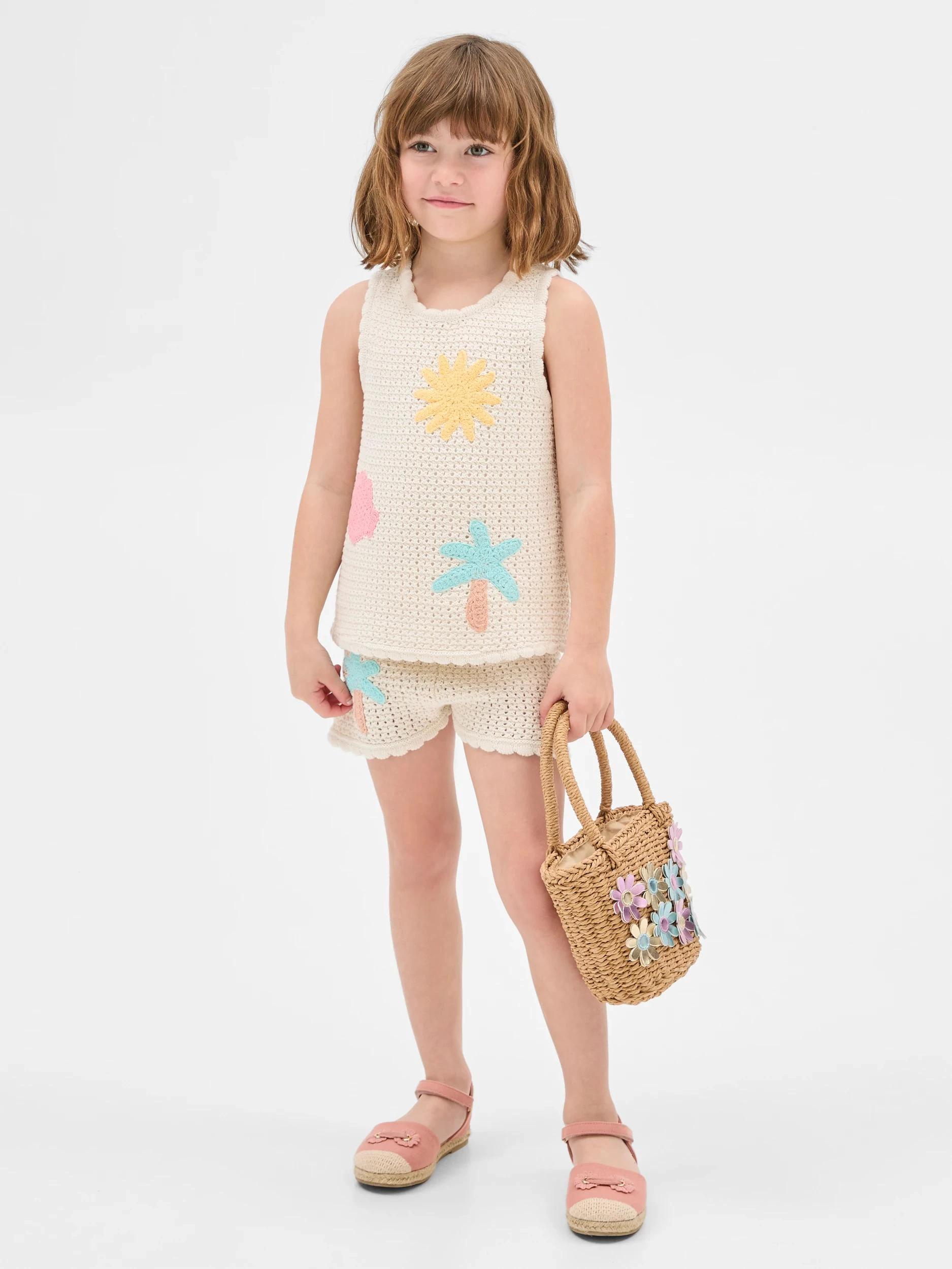 1 Target Crochet Shorts and Tank Top Set GARDENIA, 1 of 8