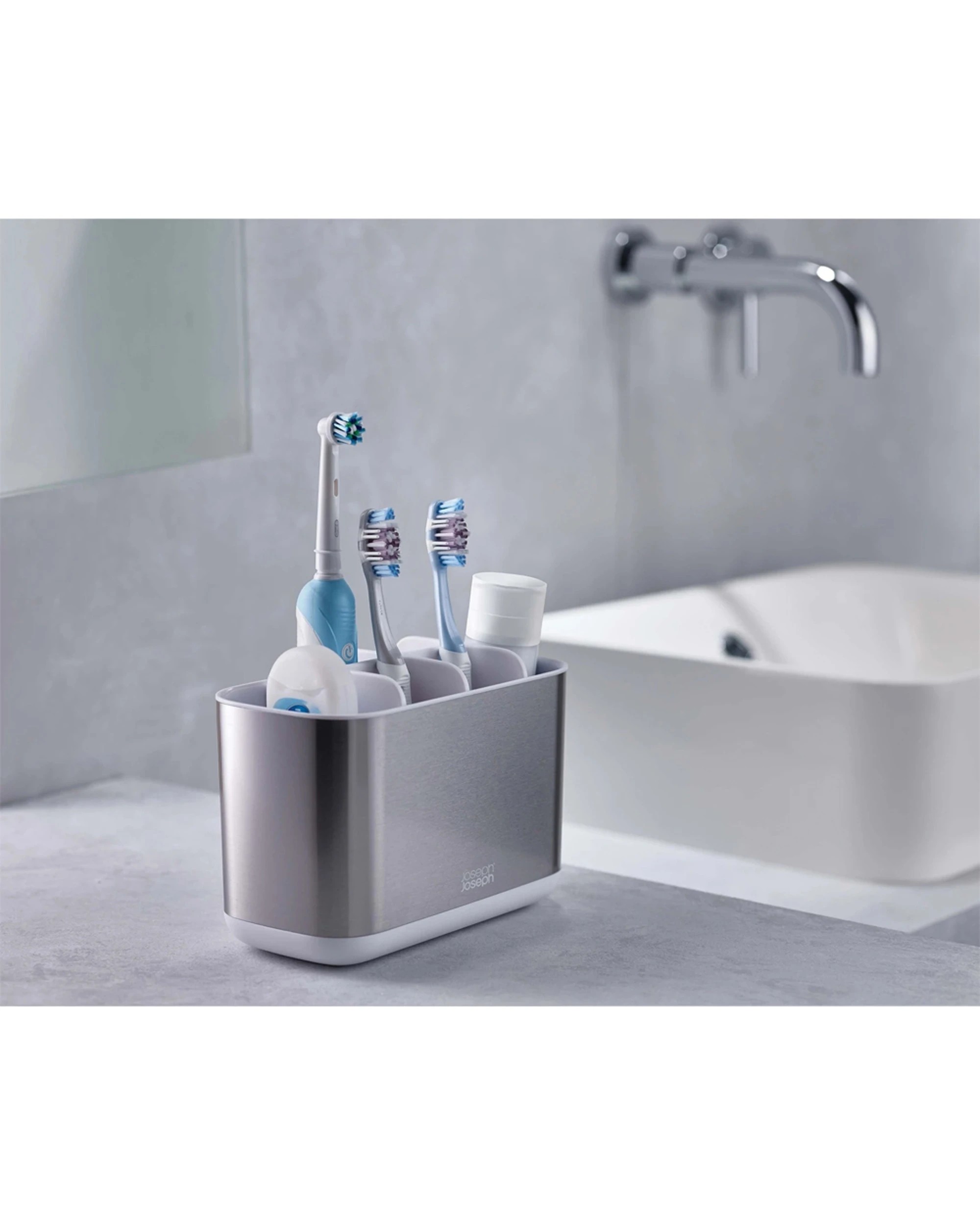 4 Joseph Joseph 2pc Bathroom Beauties Sink Set - White, 4 of 4