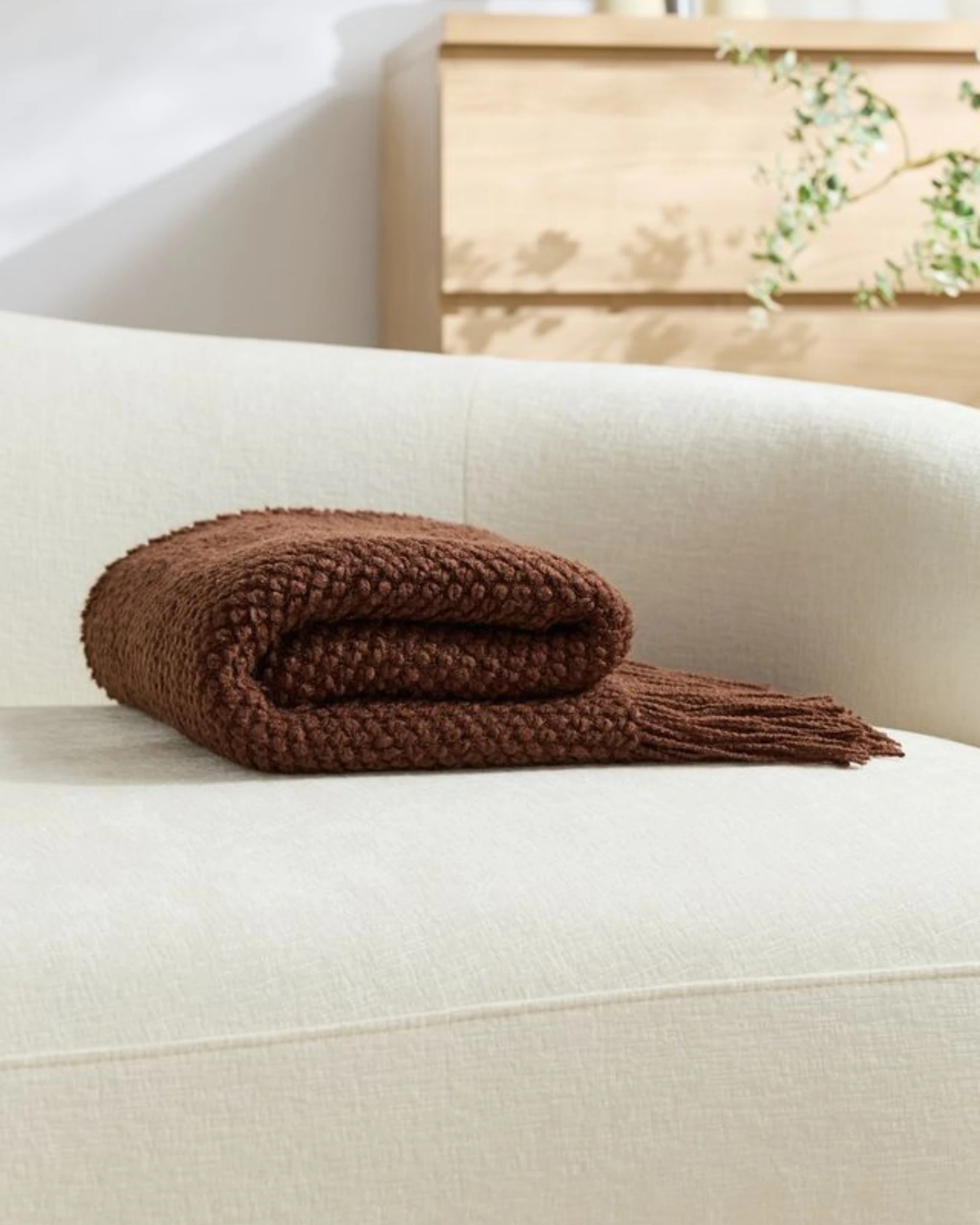 Gioia Casa Micro Plush Knitted Throw Blanket Soft Warm Lightweight ...