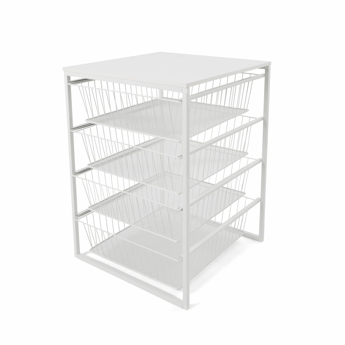 9 Mesh and Wire 4 Drawer Unit - White, 9 of 10