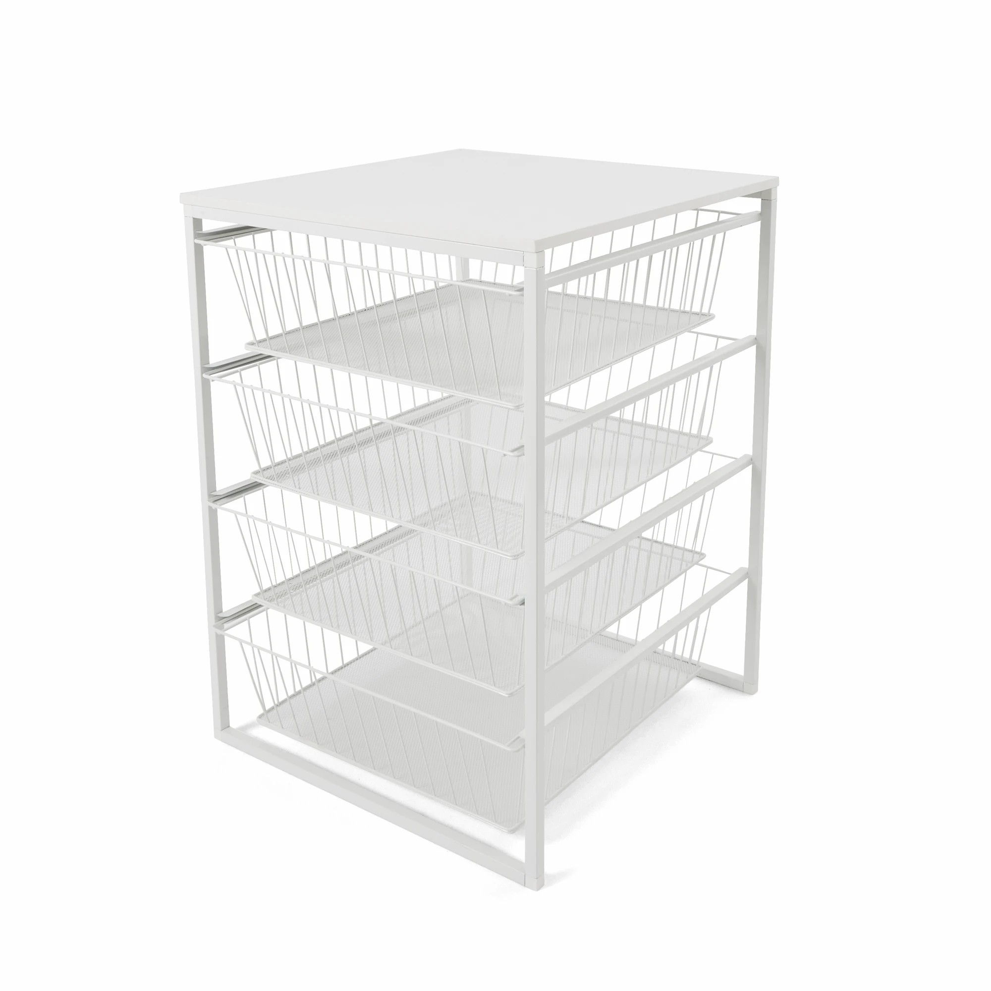 9 Mesh and Wire 4 Drawer Unit - White, 9 of 10