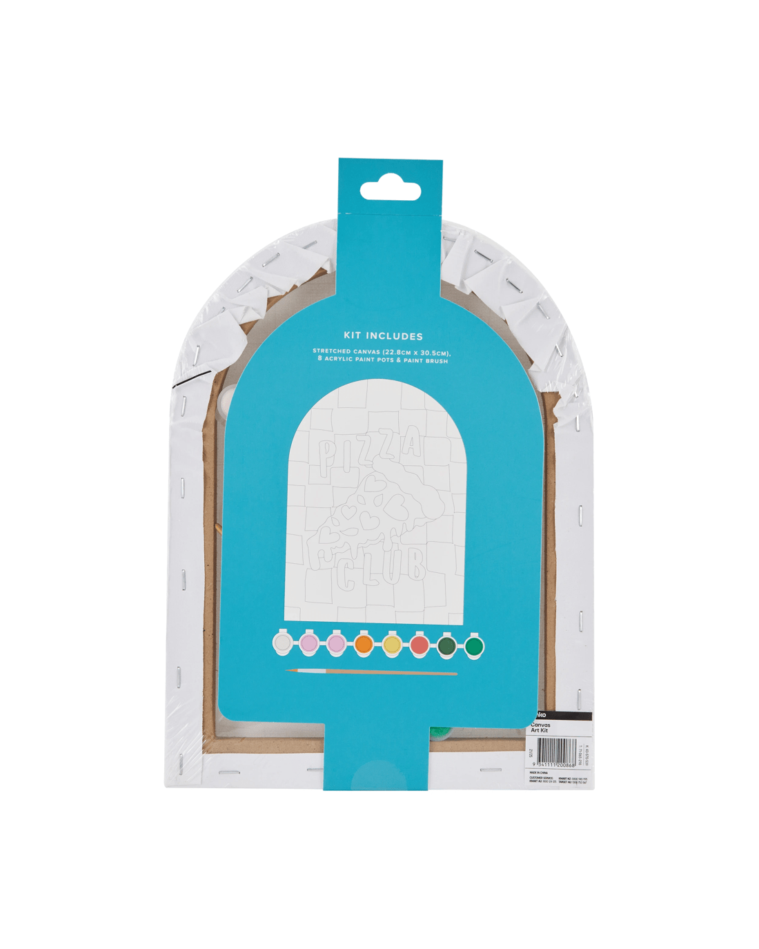 4 DIY Paint Your Own Canvas Art Kit - Pizza, 4 of 4