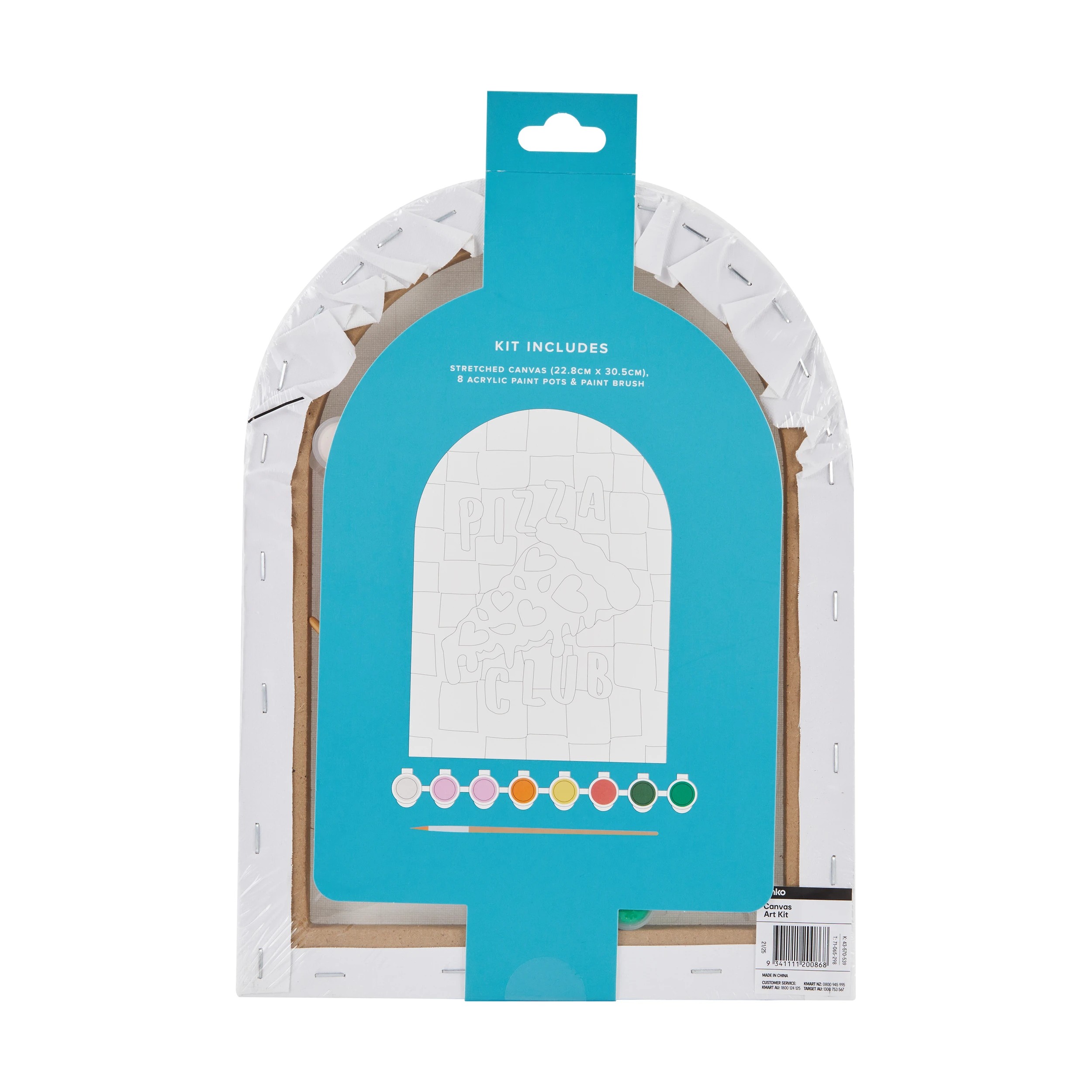 4 DIY Paint Your Own Canvas Art Kit - Pizza, 4 of 4