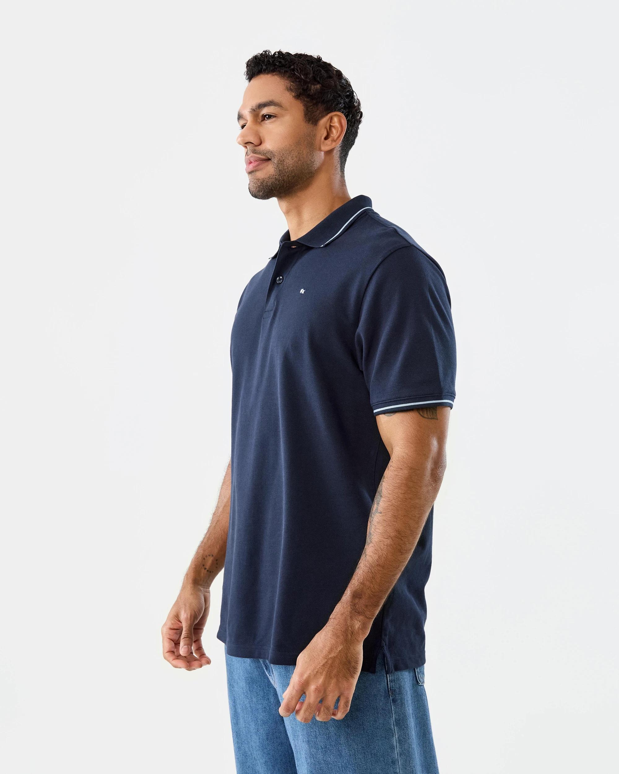 2 Pique Polo Shirt Sky Cptn, 2 of 8
