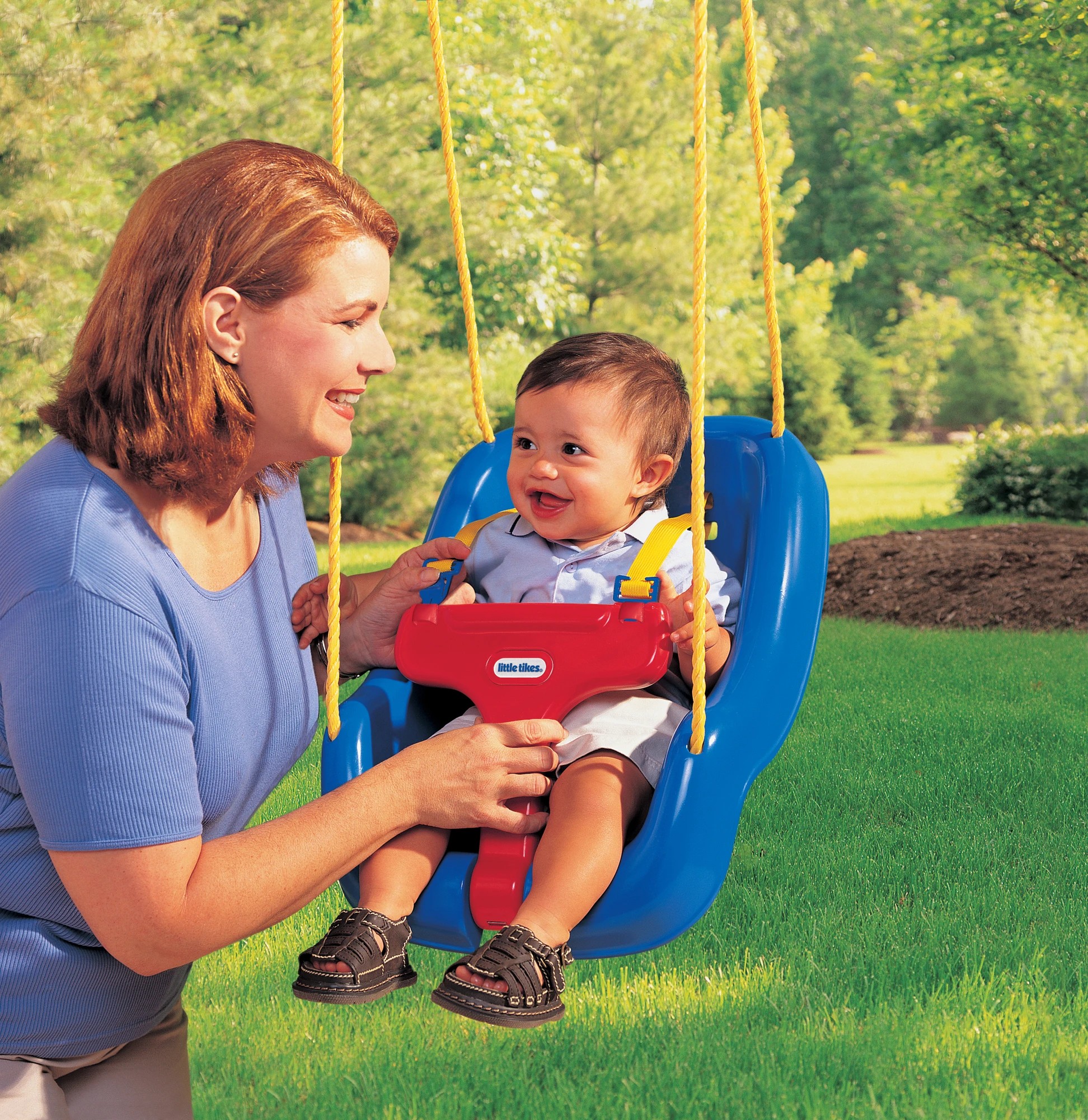 4 Little Tikes 2-in-1 Snug 'n Secure Swing - Blue, 4 of 6