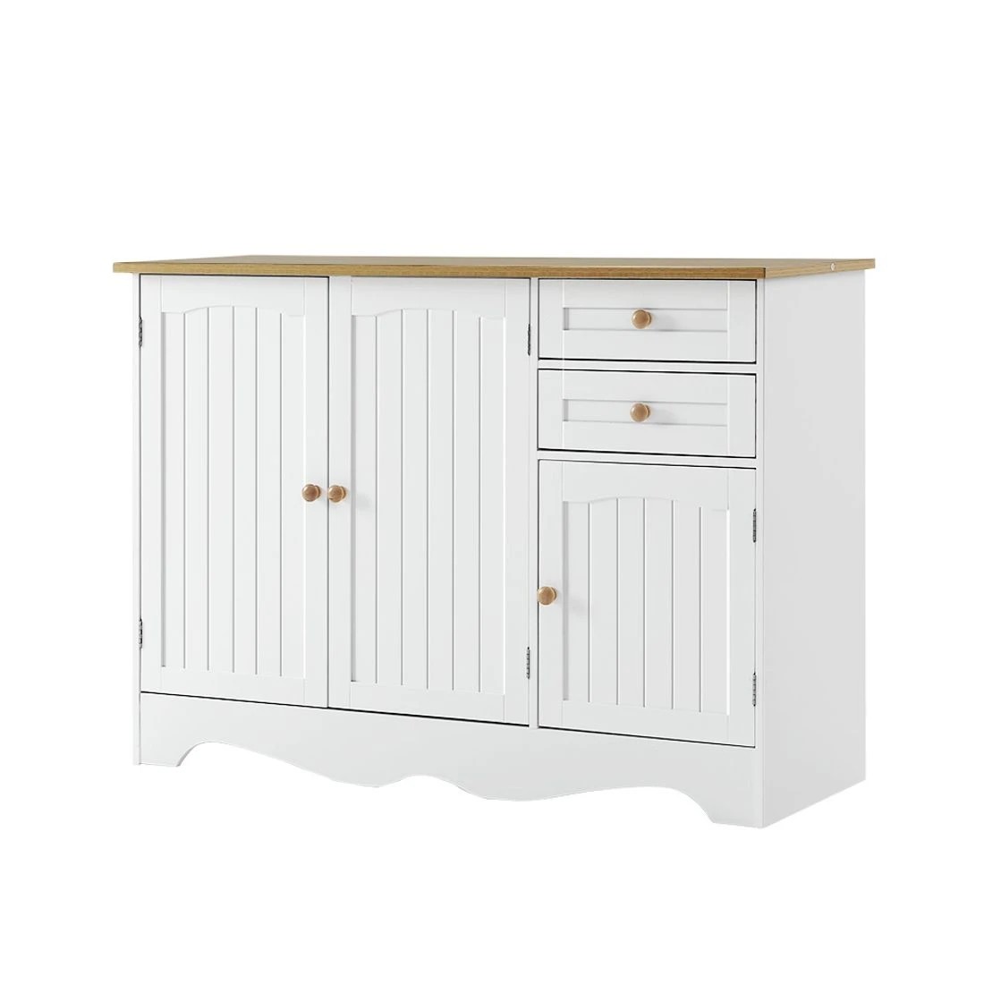 1 Artiss Buffet Sideboard 3 Doors - White, 1 of 8