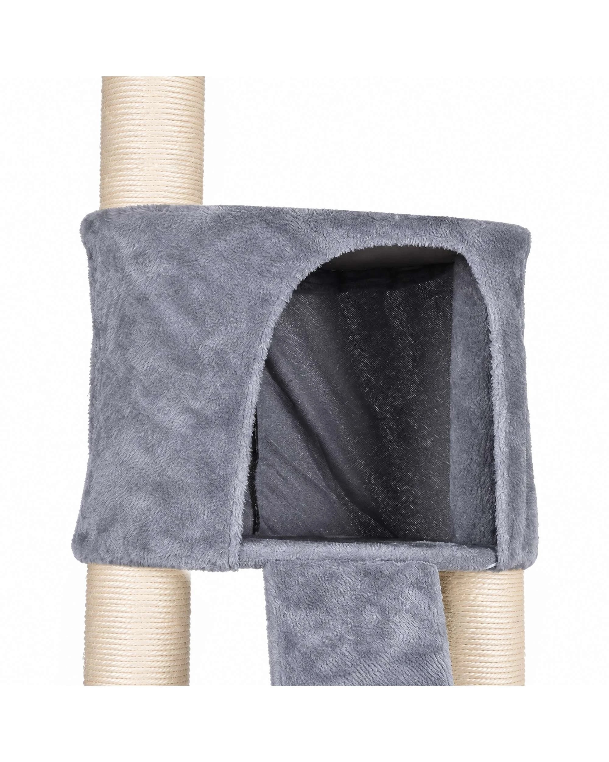 9 Advwin Floor to Ceiling Cat Tree Tower 230-254cm Scratching Post Scratcher Tower Condo House Furniture, 9 of 10