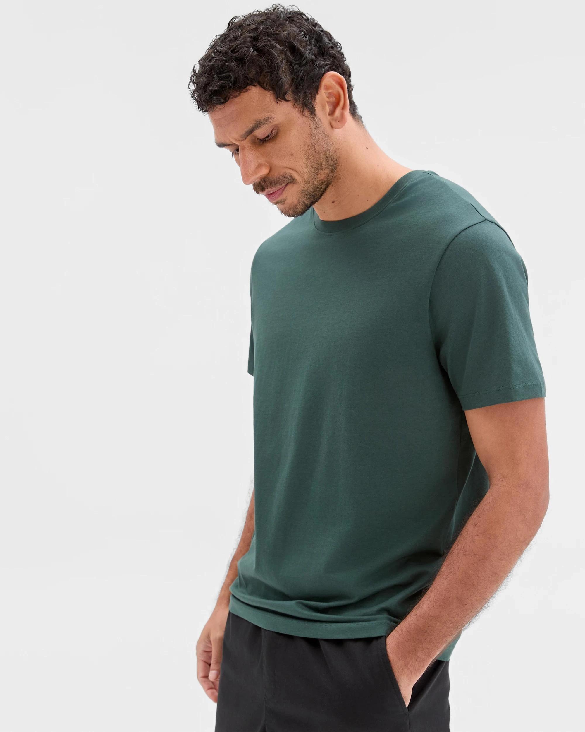 3 Target Australian Cotton T-Shirt DARK GREEN, 3 of 5