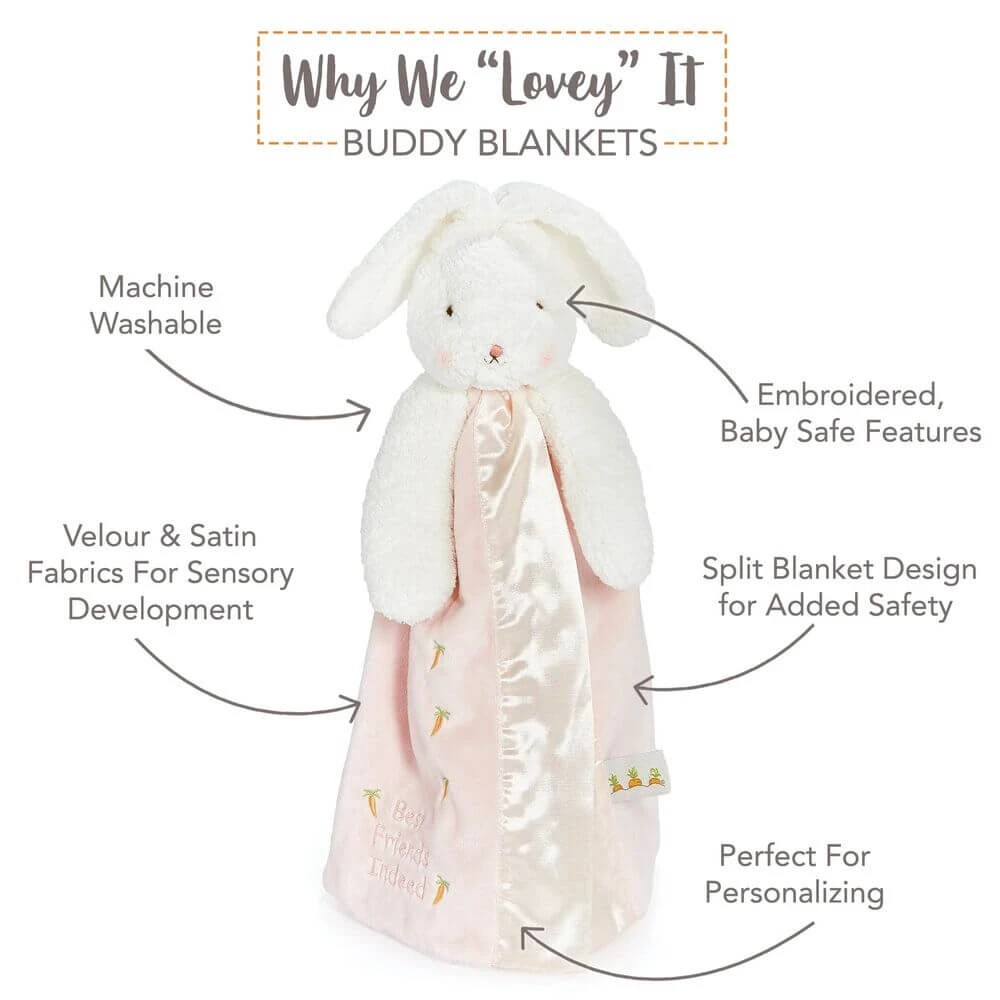 7 Bunnies by the Bay - Buddy Blanket Blossom Bunny 40cm - Birth+ - Pink, 7 of 10