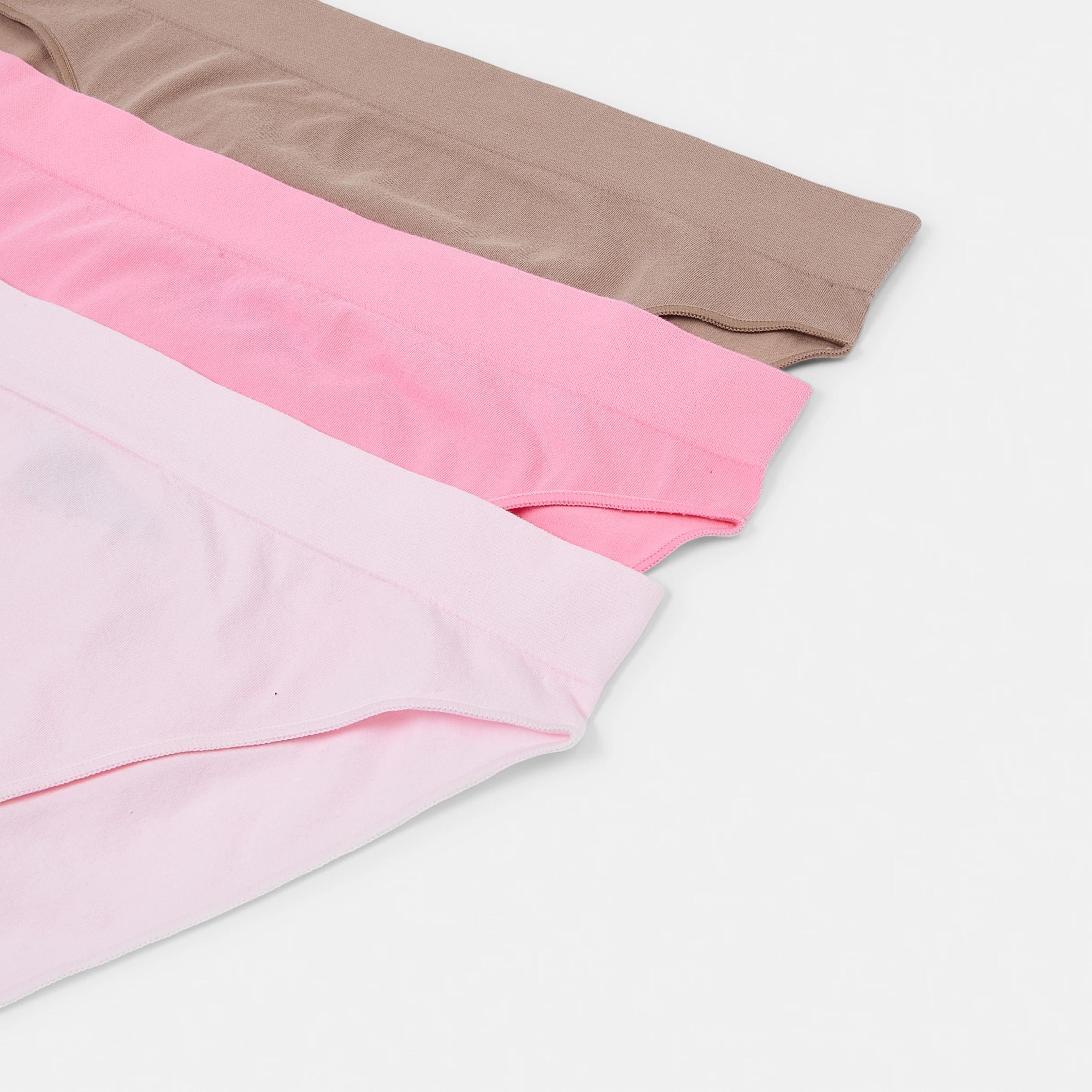 2 3 Pack Seamfree Cotton Bikini Briefs BALLERINA, SACHET PINK, SOFT CLAY, 2 of 8