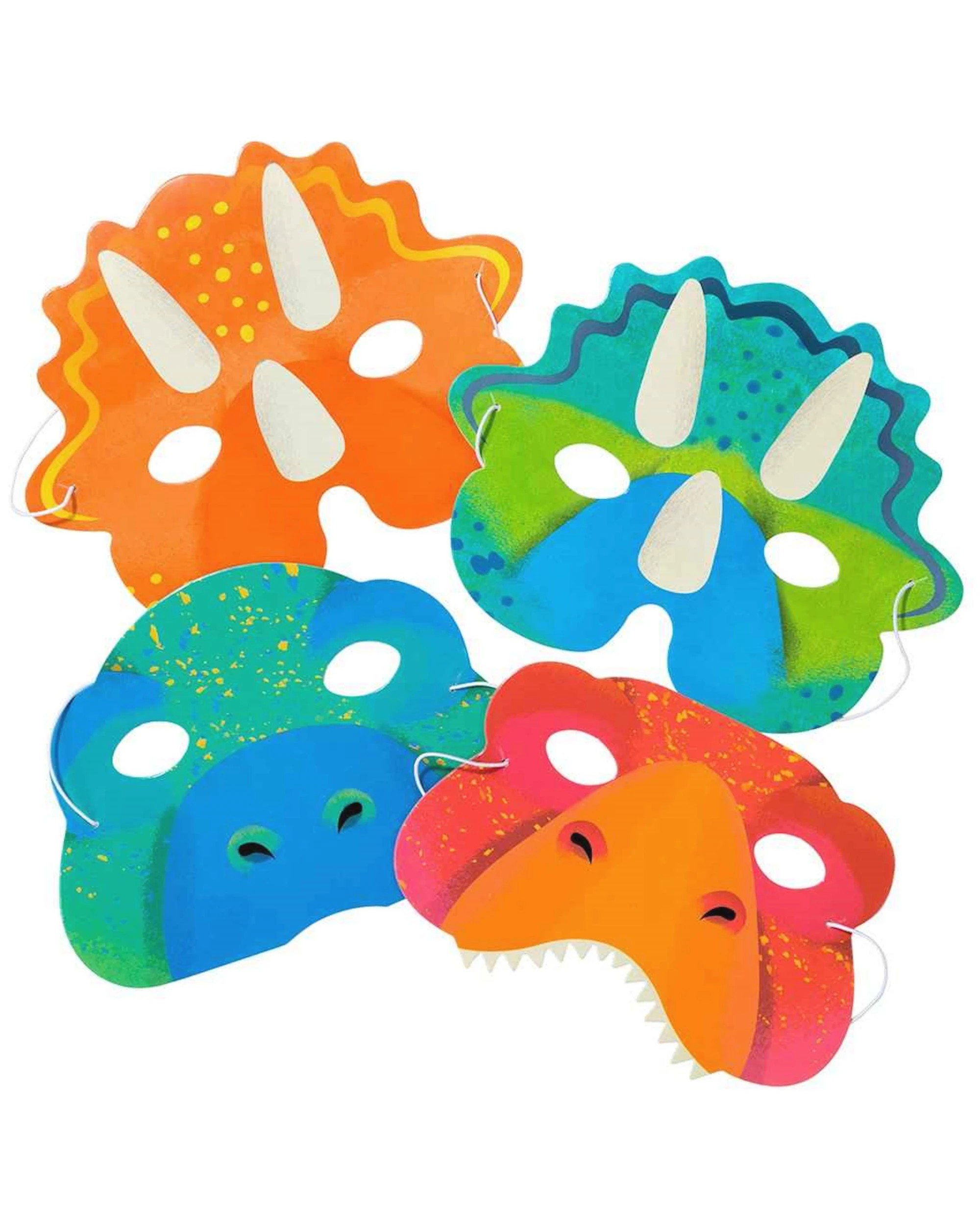 1 Talking Tables Party Dinosaur Masks Pack of 8, 1 of 3