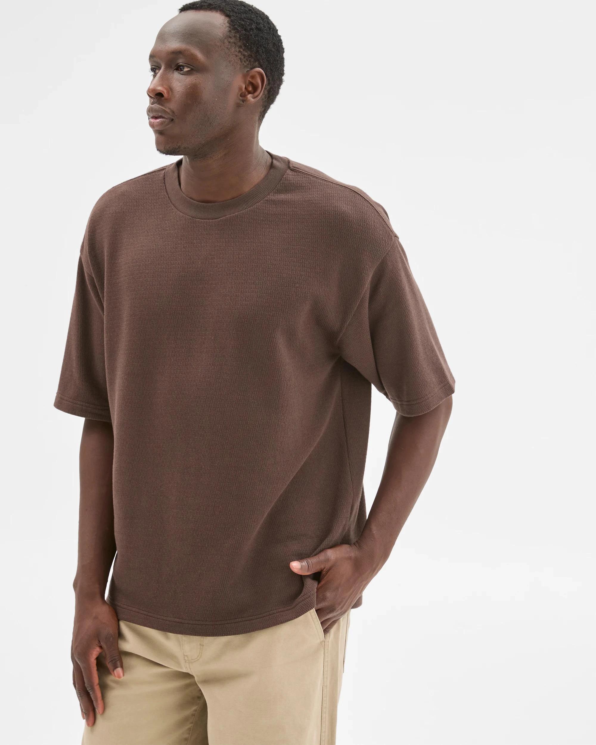 6 Commons Australian Cotton Heavyweight Oversized T-Shirt CHOCOLATE, 6 of 6