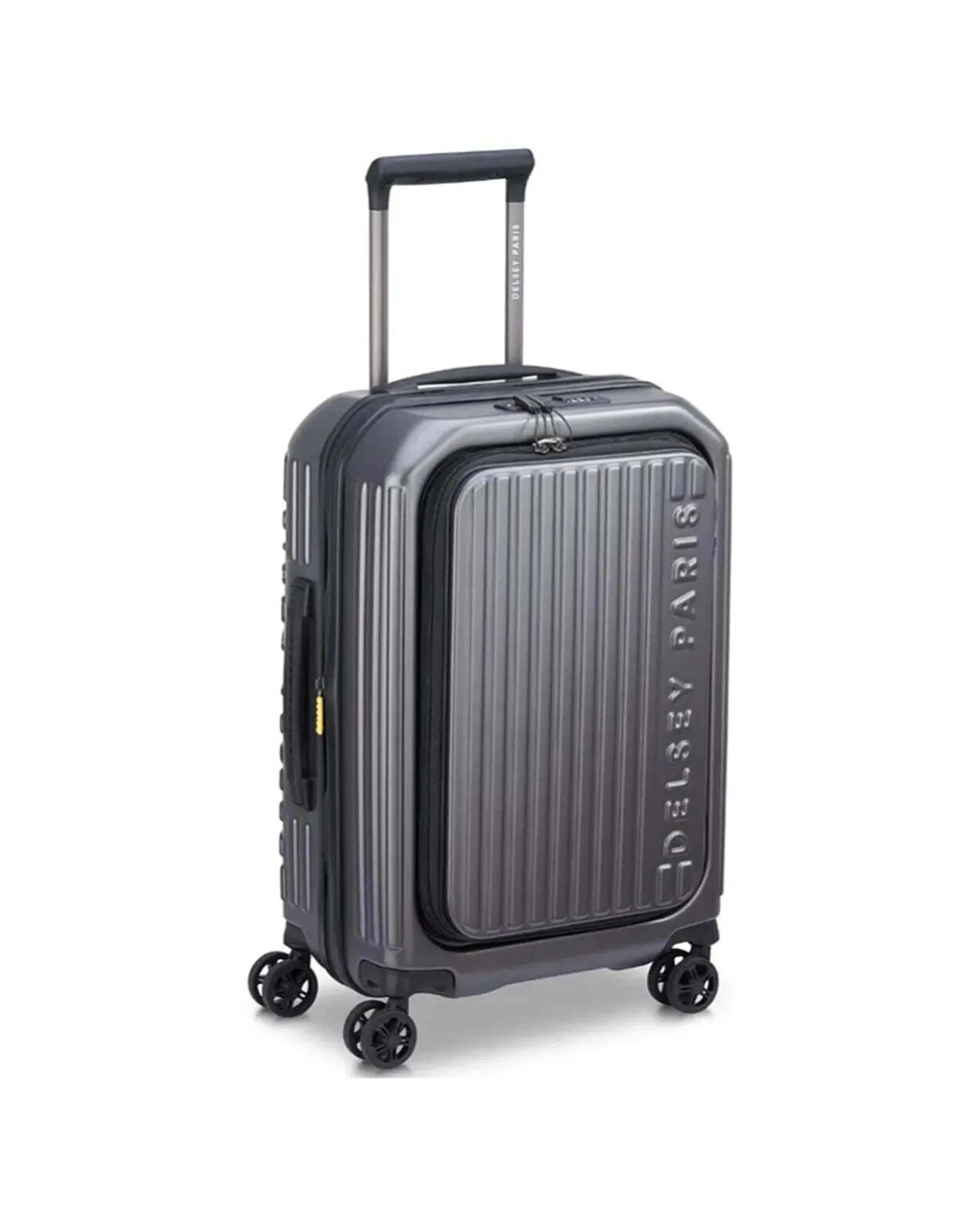 3 Delsey Securtime Zip 55 cm Top Opening 4-Wheel Expandable Cabin Suitcase Anthracite - Grey, 3 of 7
