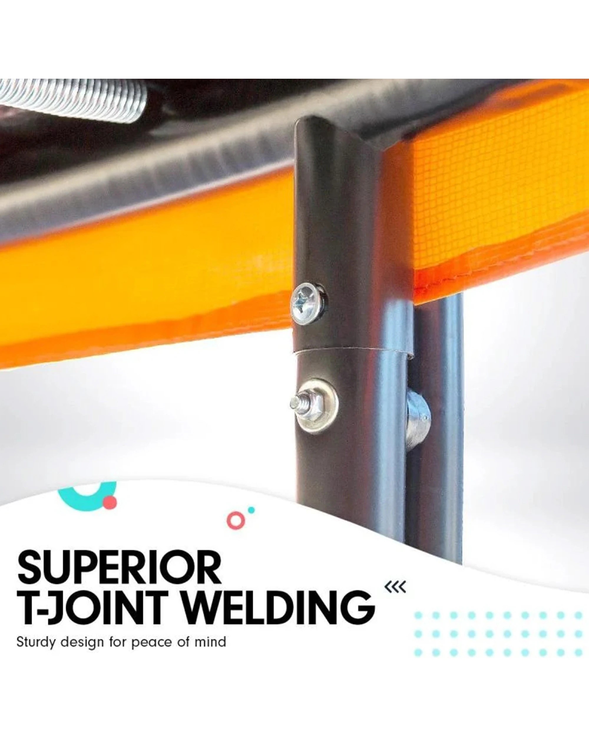 4 Kahuna Trampoline 8 ft x 11 ft Rectangular Outdoor Orange, 4 of 10