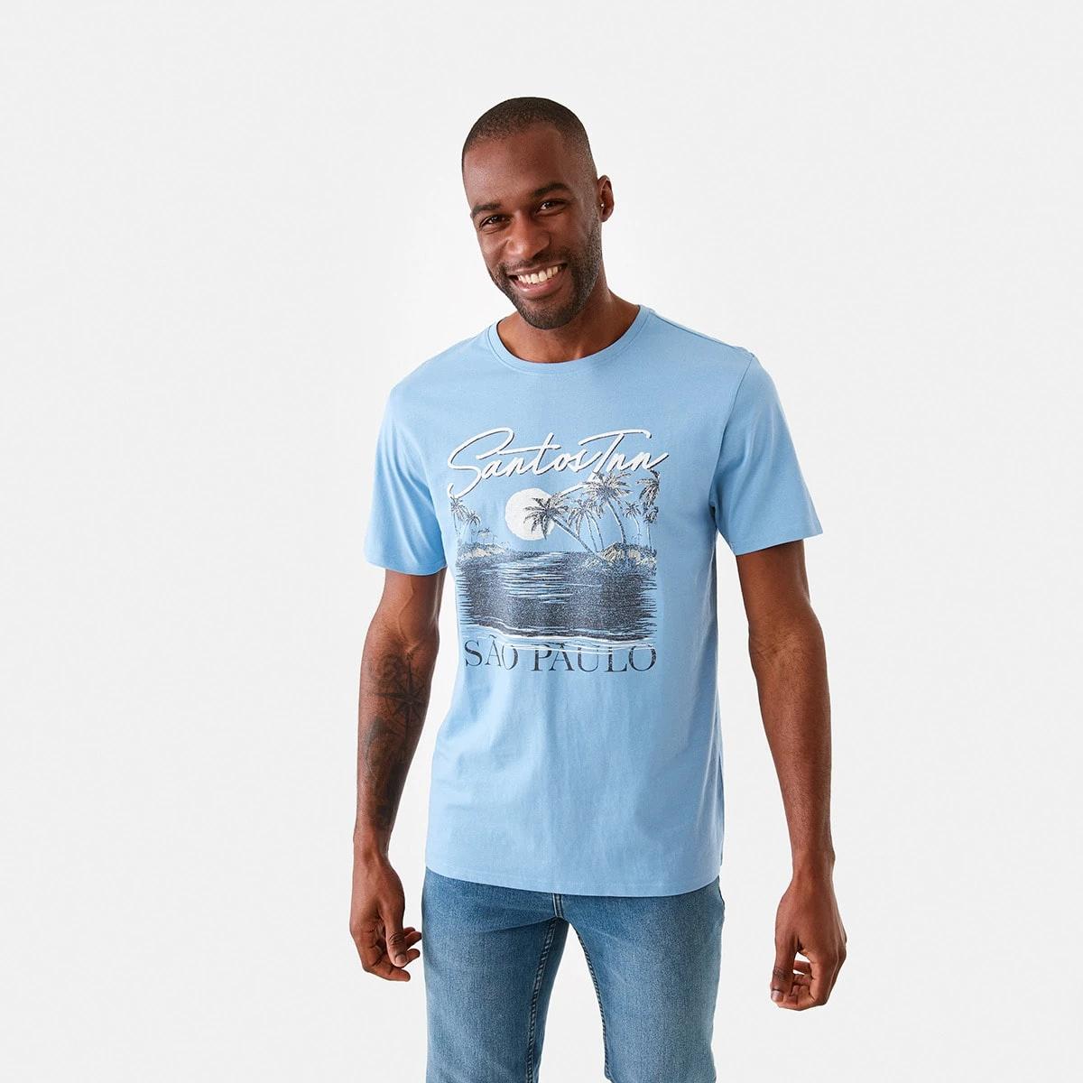 1 Printed T-shirt Blu Allure, 1 of 5