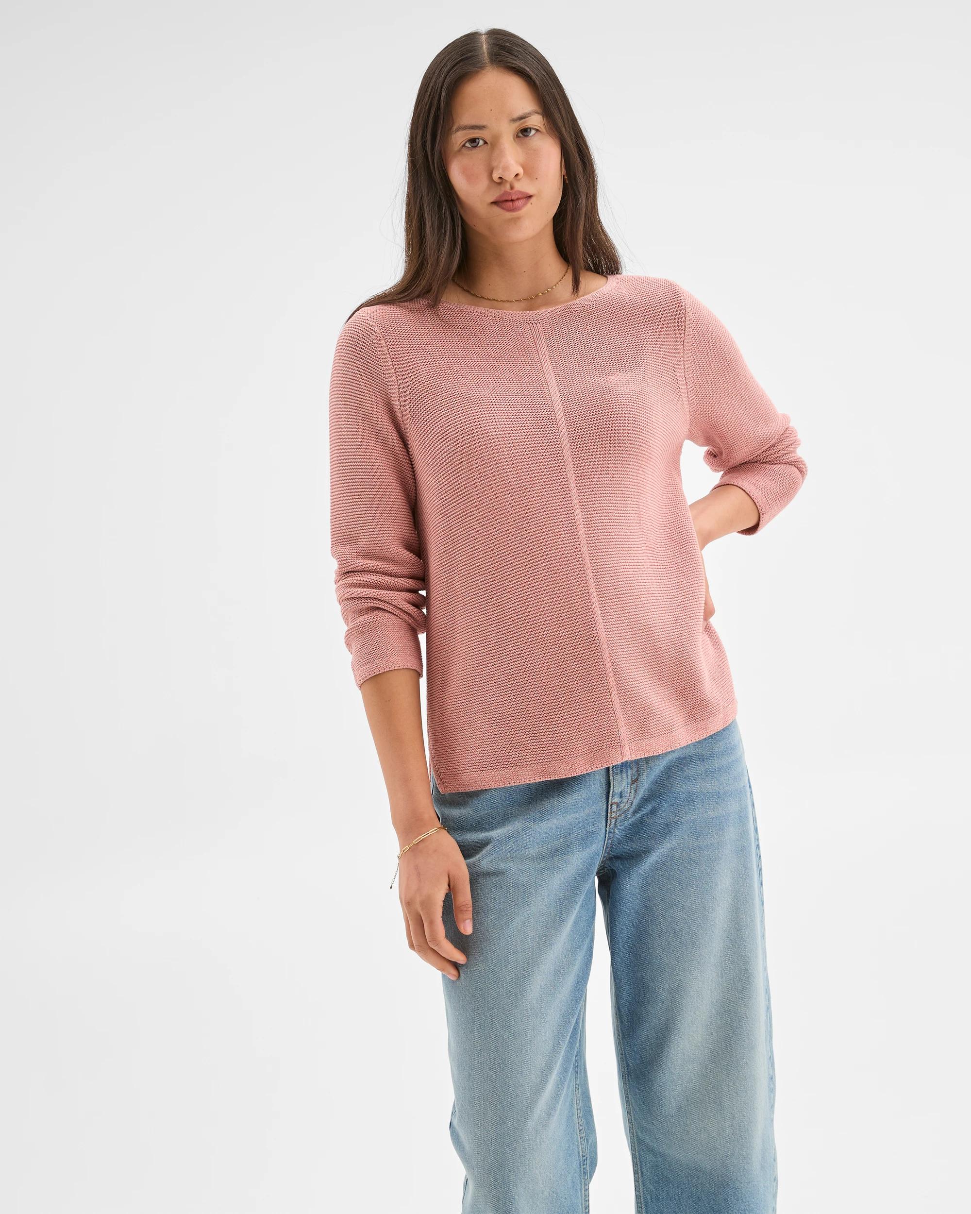 1 Target Woman Australian Cotton Blend Ottoman Twist Jumper DUSTY ROSE, 1 of 5
