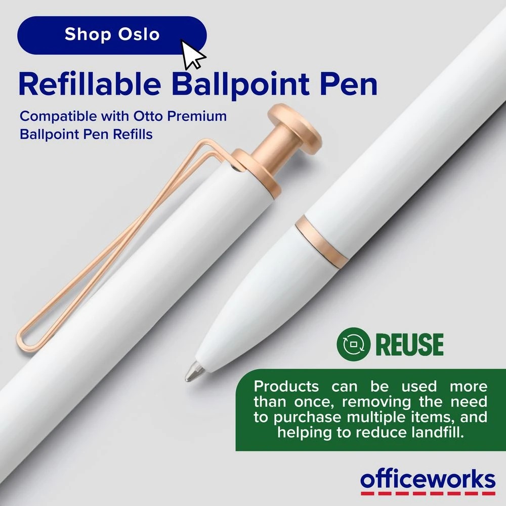 7 Otto Premium Oslo Ballpoint Pen 1mm White, 7 of 7