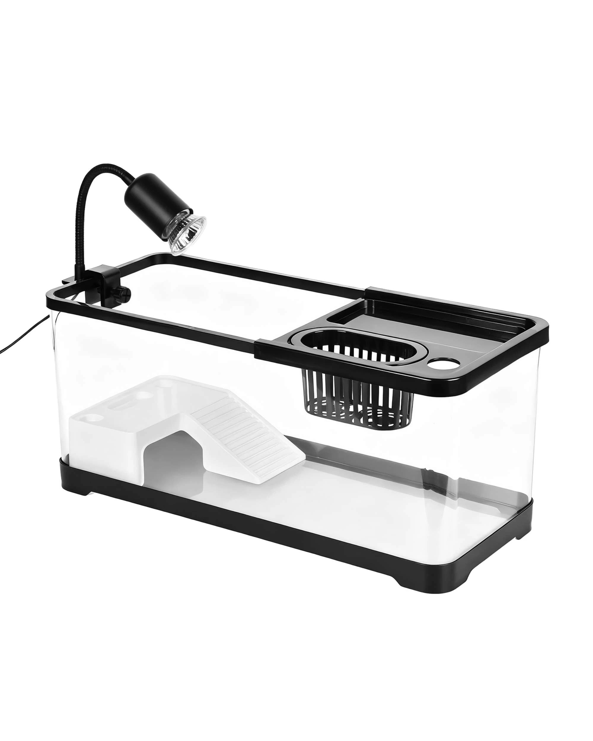 4 Advwin Turtle Tank Kit Fish Tank with Light, 4 of 8