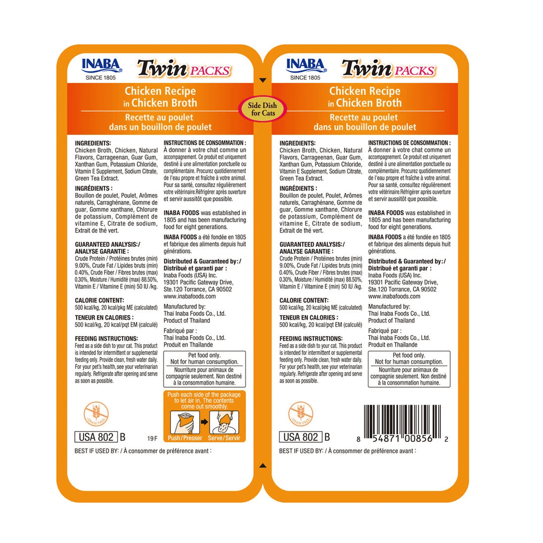 2 Inaba Cat Twin Packs Chicken In Chicken Broth 80g 6pk, 2 of 2