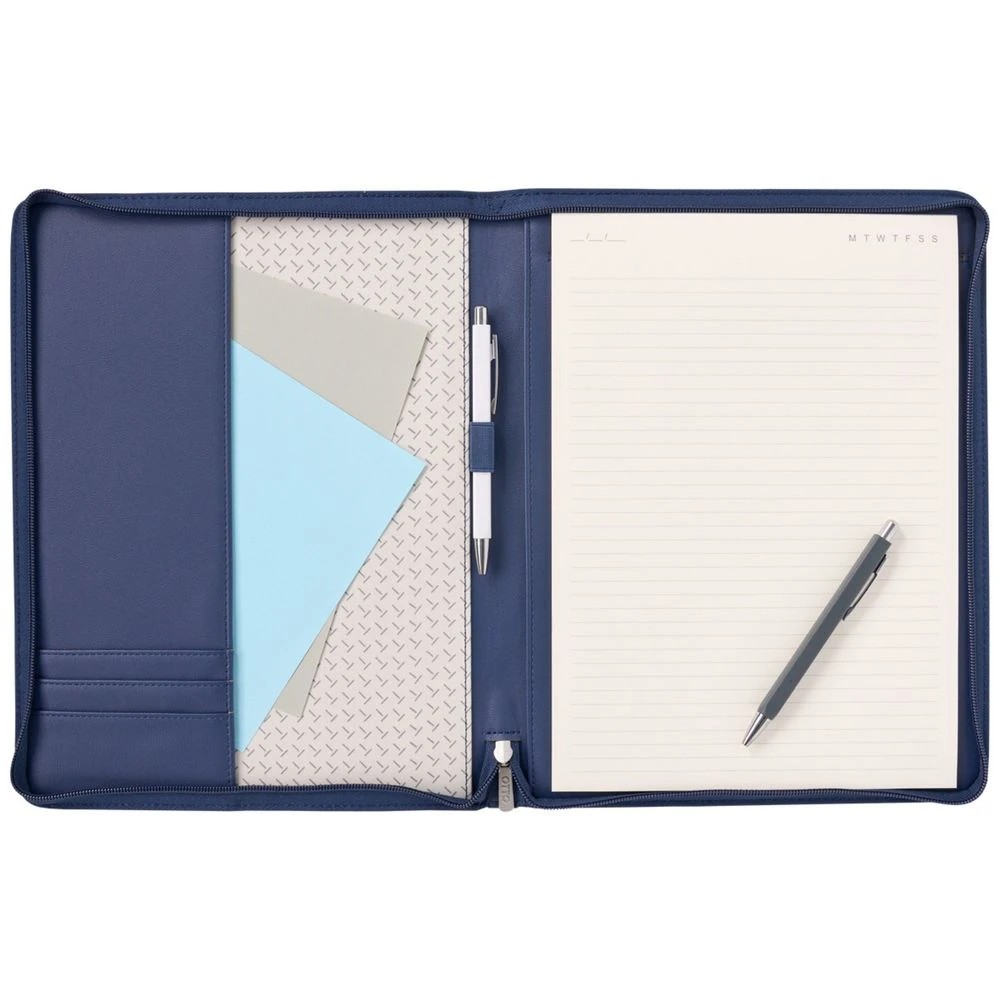 3 Otto A4 Zipper Compendium Blue, 3 of 3