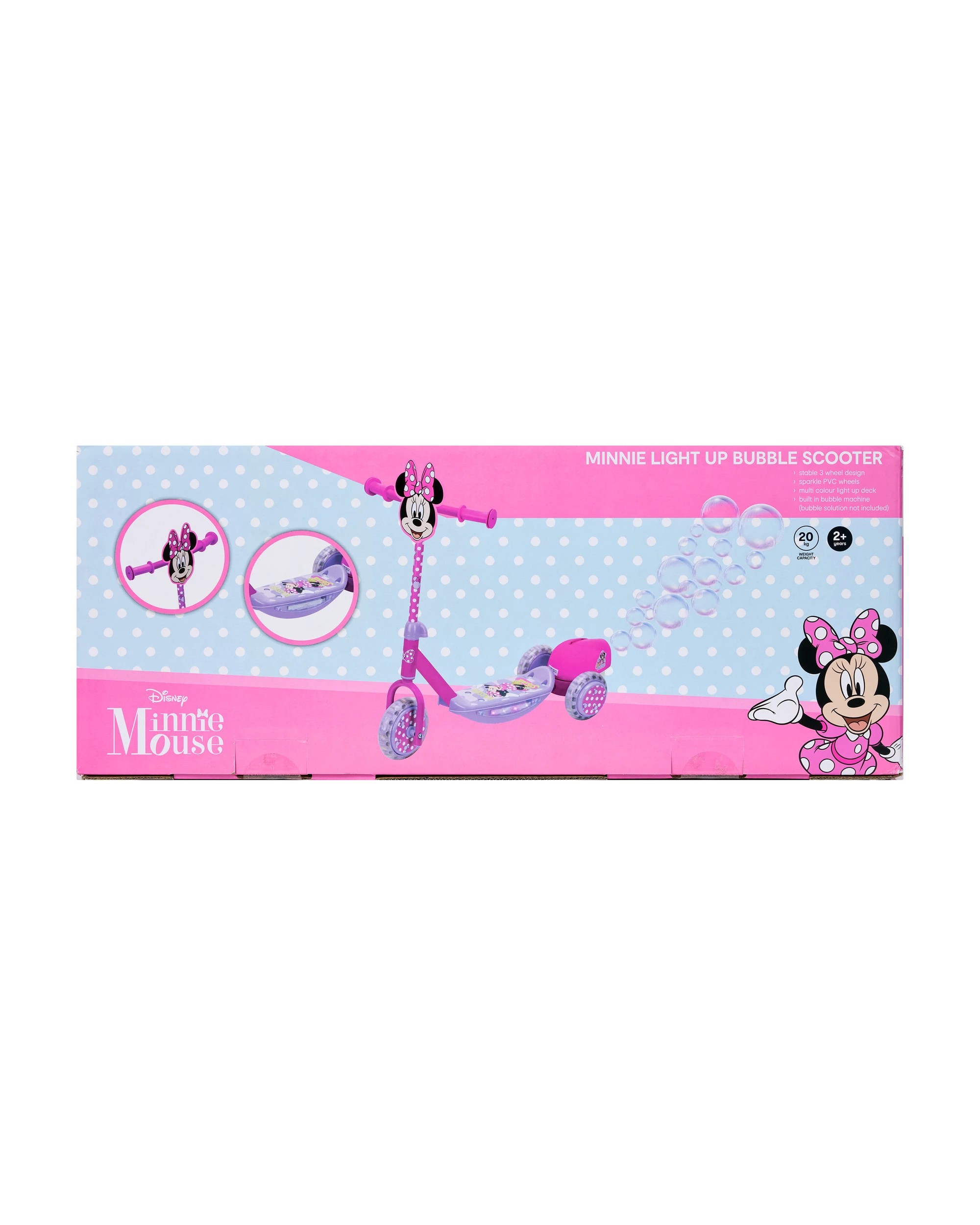 Disney Minnie Mouse Light Up Bubble Scooter - Kmart
