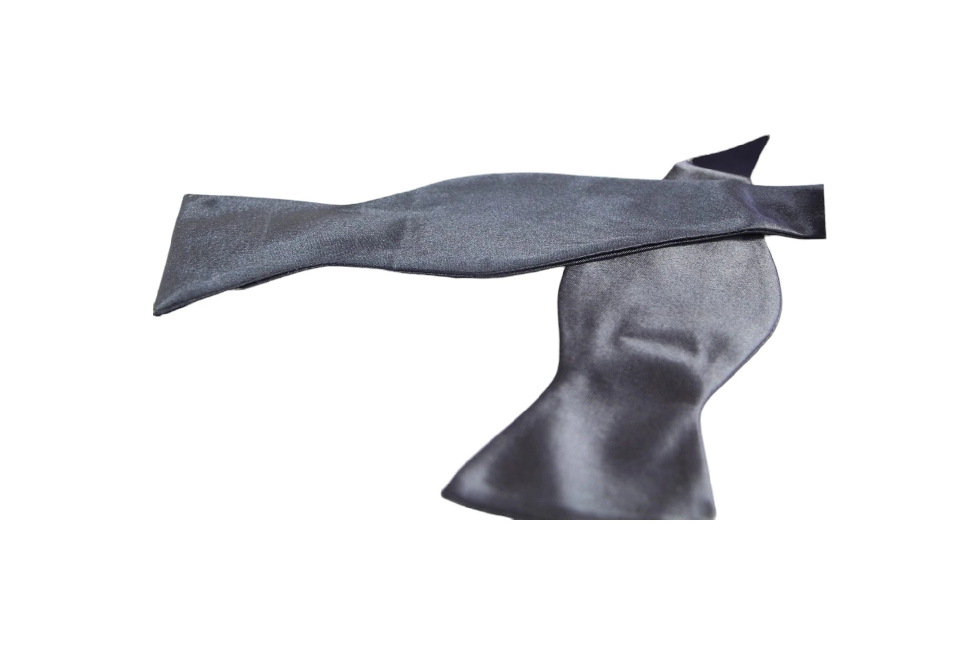 4 Zasel Mens Self Tie Bow Tie - Silver - Silver, 4 of 4